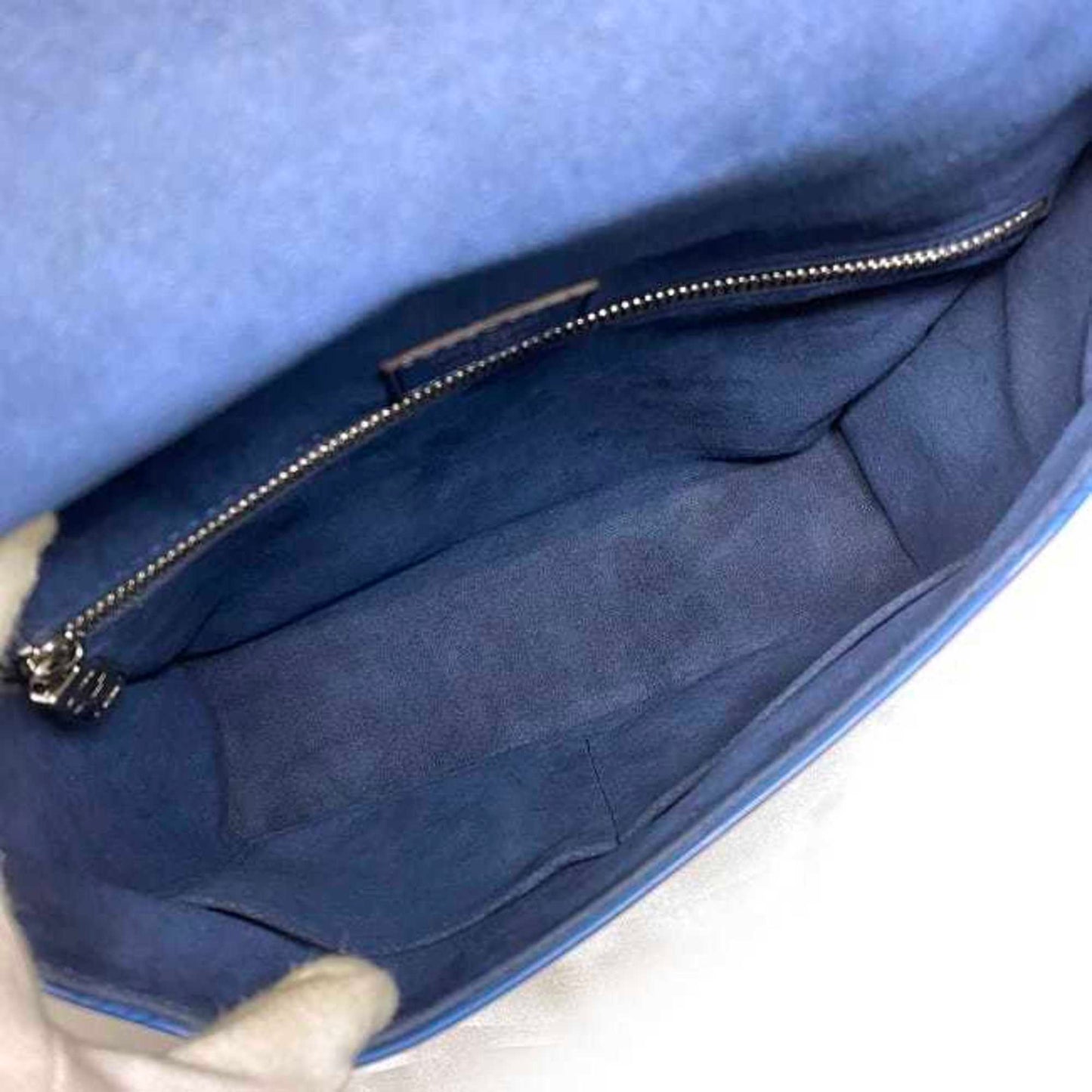 Louis Vuitton Blue Leather Messenger Bag Shoulder Bag