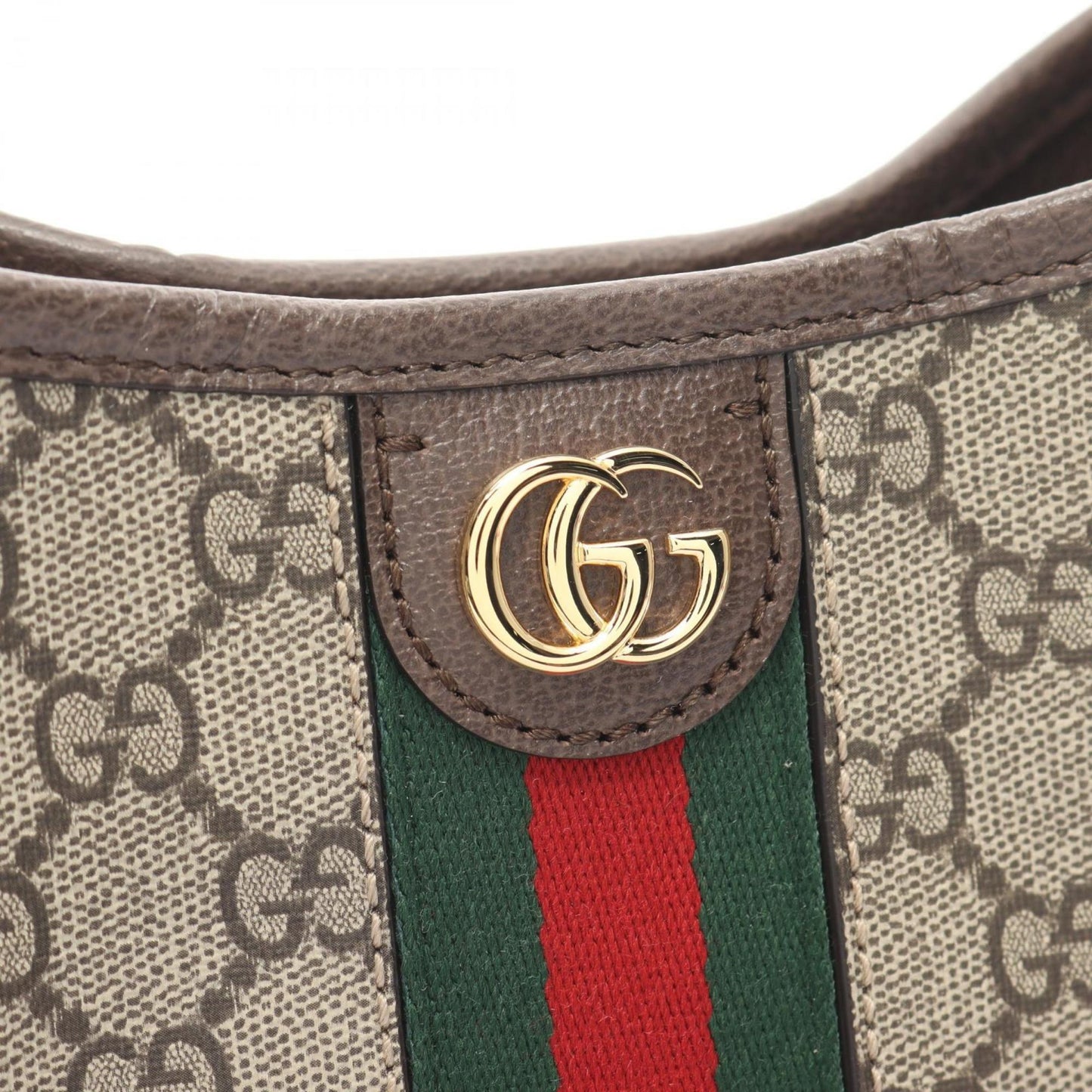 Gucci Beige Brown Multi-Color Gg Supreme Leather Shoulder Bag