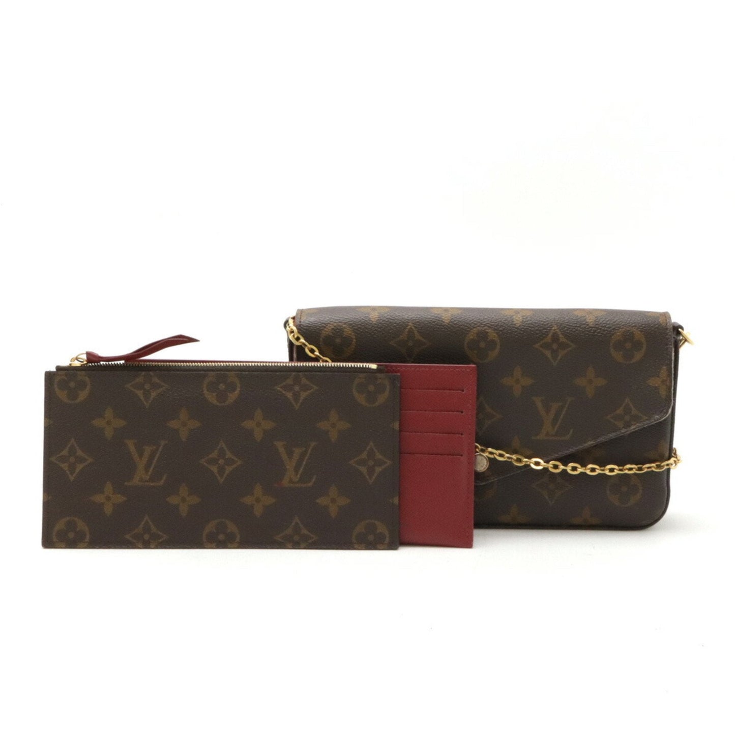 Louis Vuitton Fuchsia Monogram Clutch Bag Pochette Shoulder Bag