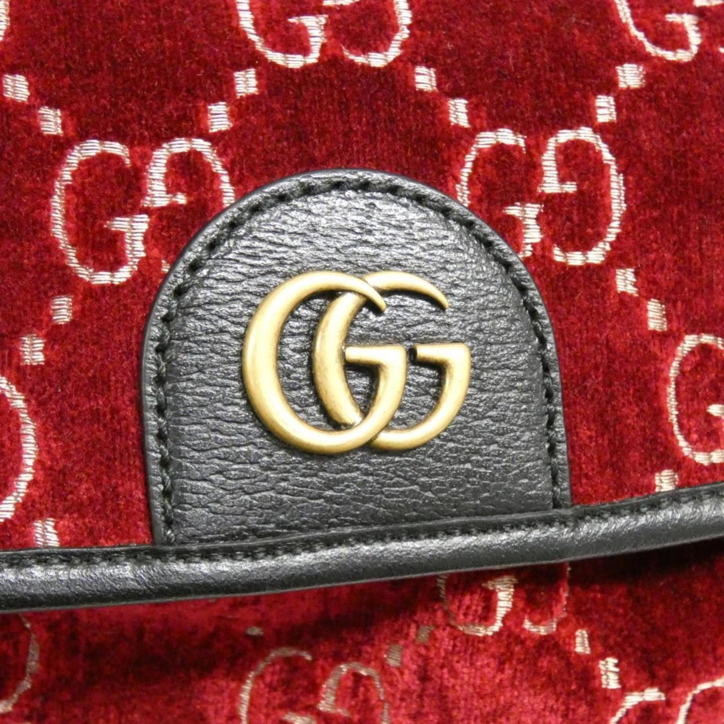 Gucci Red Color Velvet Backpack