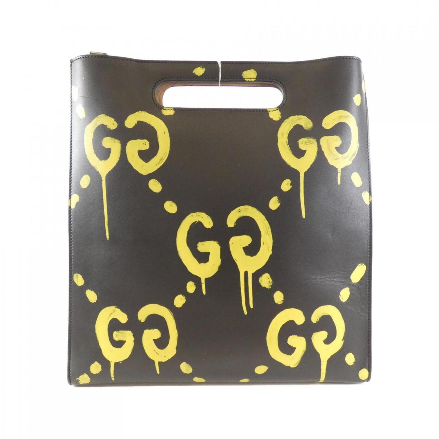 Gucci Black Yellow Leather Handbag
