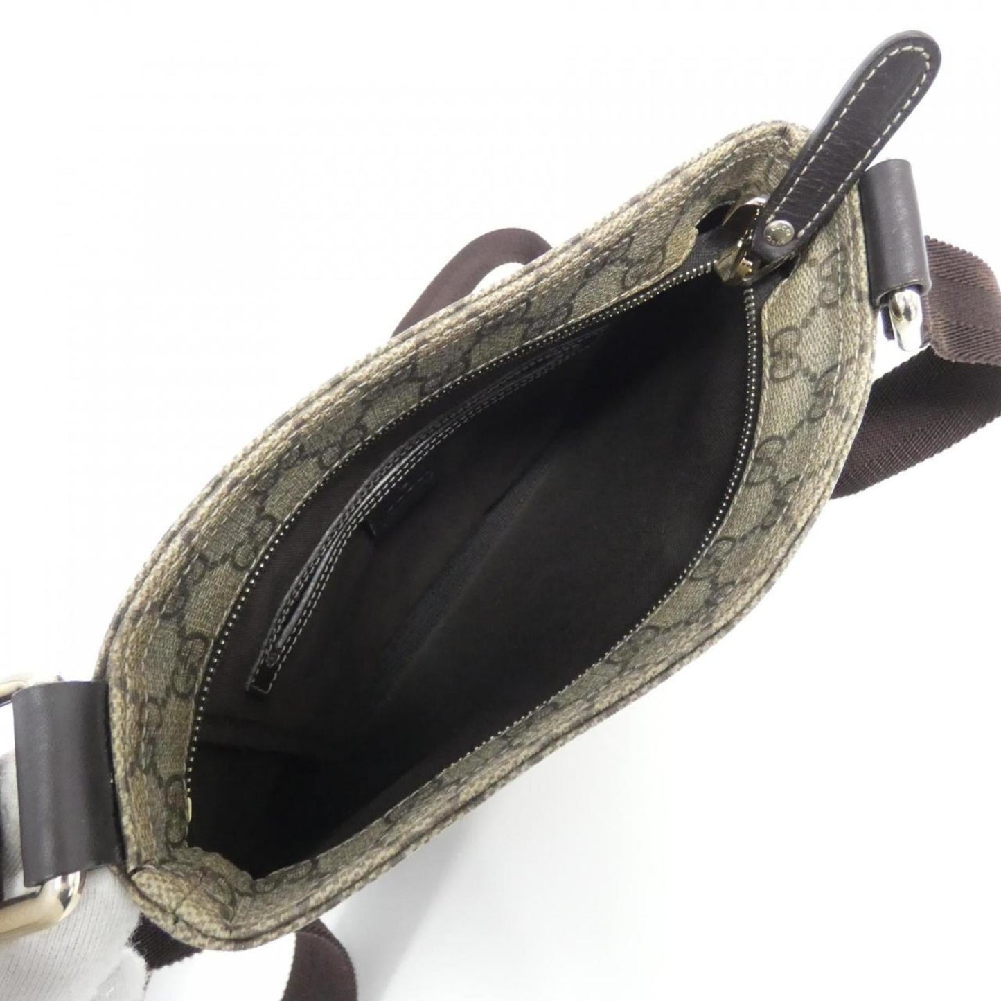 Gucci Beige Dark Brown Gg Plus Shoulder Bag