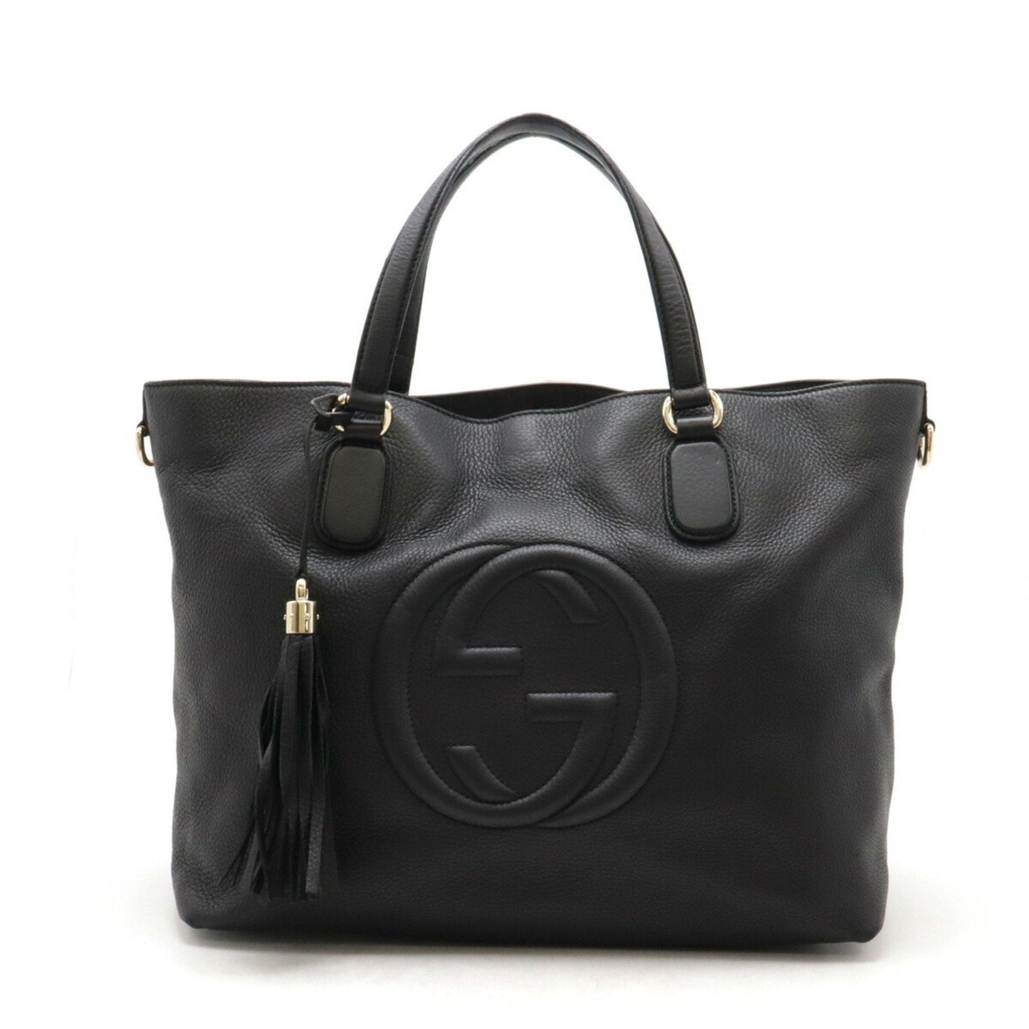 Gucci Soho Black Leather Shoulder Bag Tote Bag ()