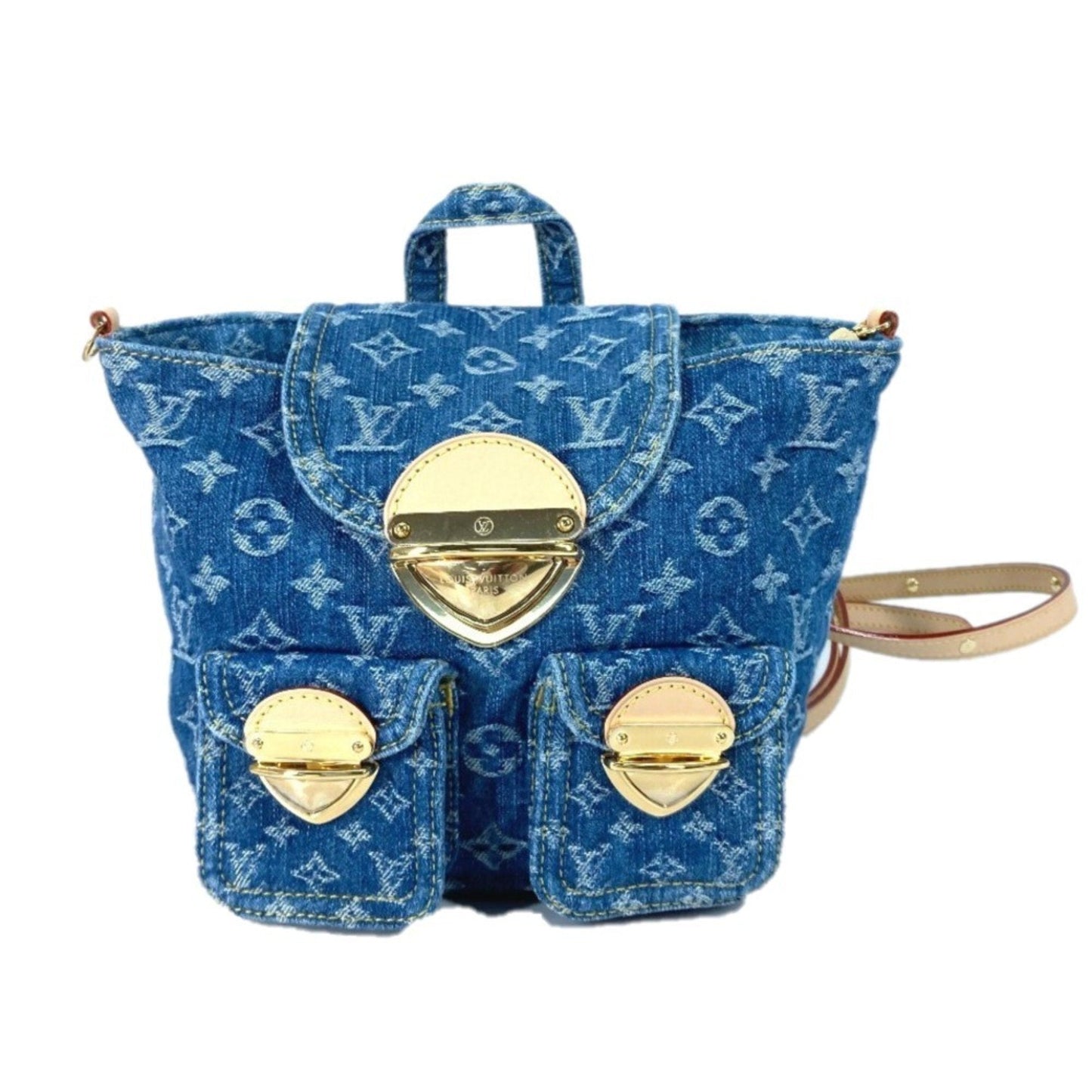 Louis Vuitton Blue Monogram Denim Backpack ()