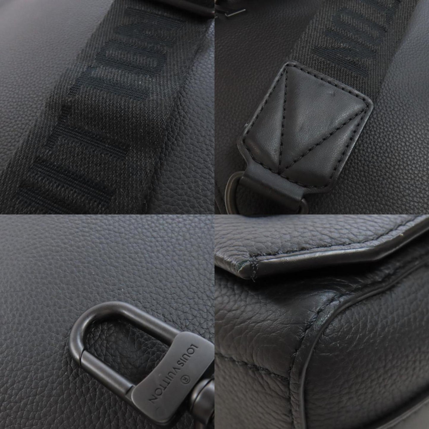 Louis Vuitton Black Leather Shoulder Bag