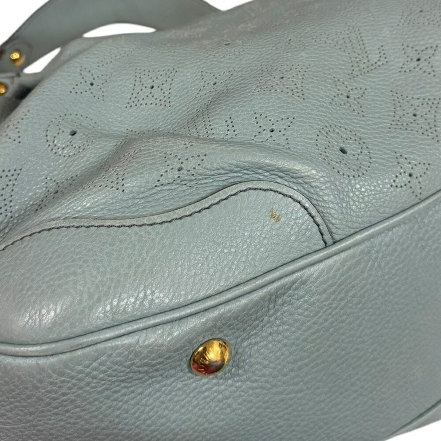 Louis Vuitton Blue Blue Ciel Mahina Leather Monogram Shoulder Bag