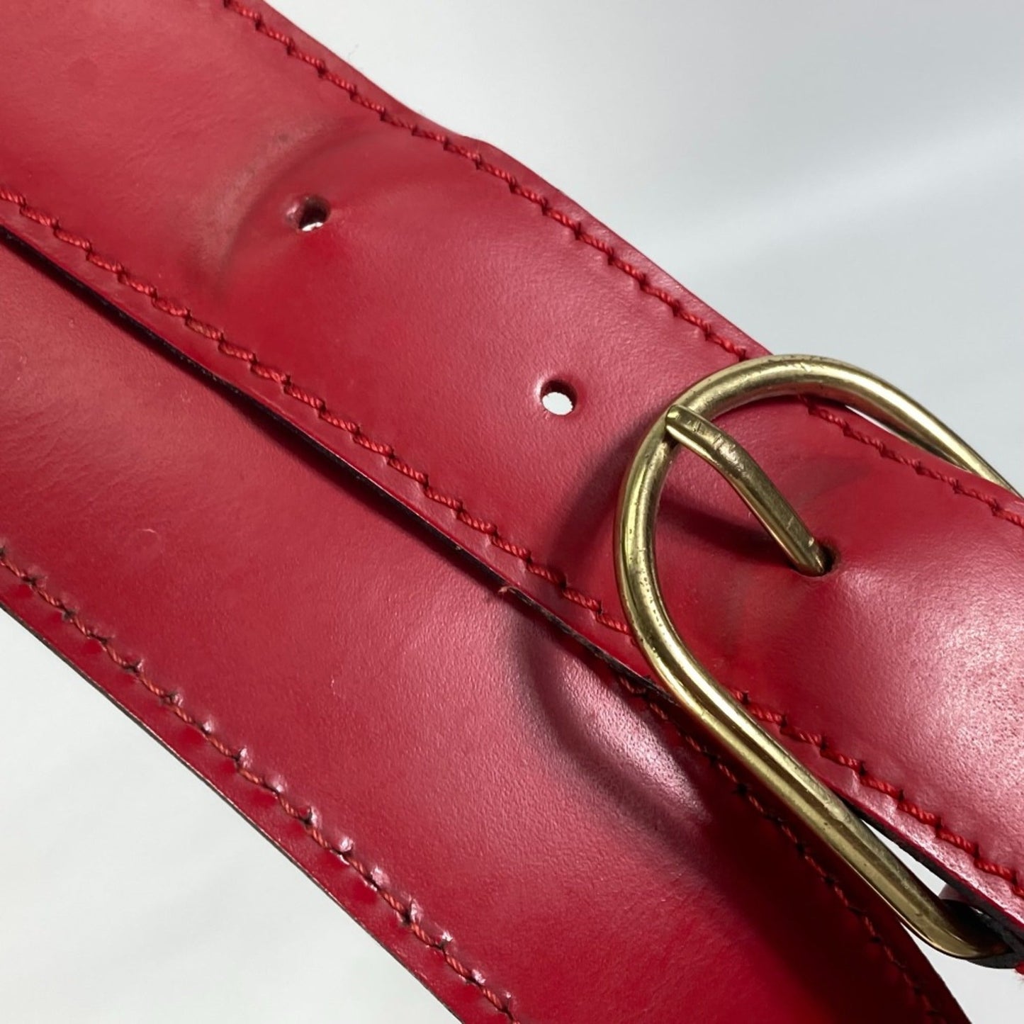Louis Vuitton Red Leather Shoulder Bag