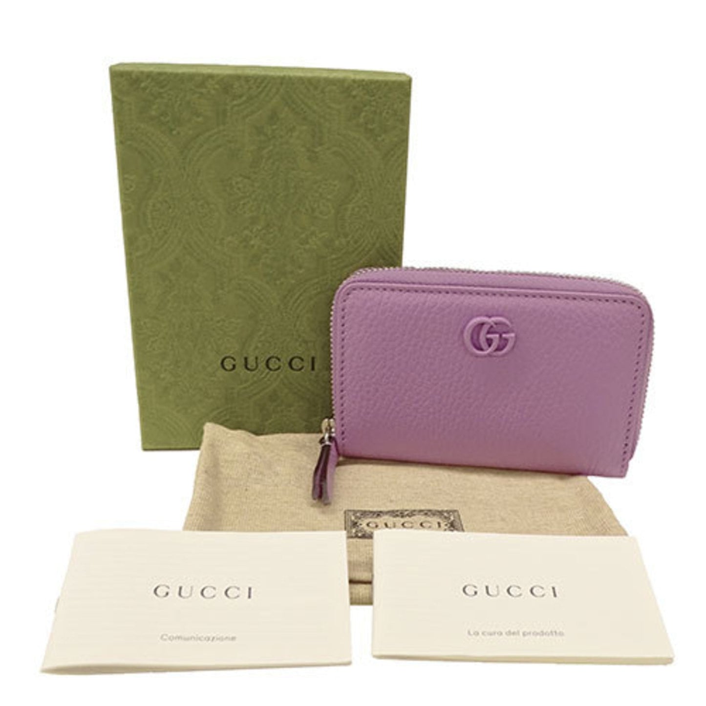 Gucci Purple Leather Coin Purse/Coin Case