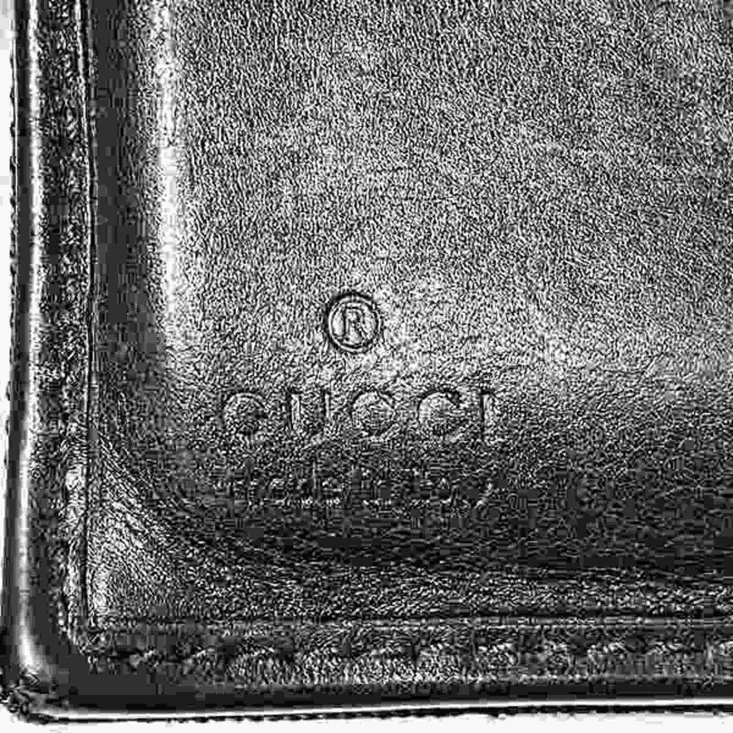 Gucci Black Canvas Leather Wallet (Bi-Fold)