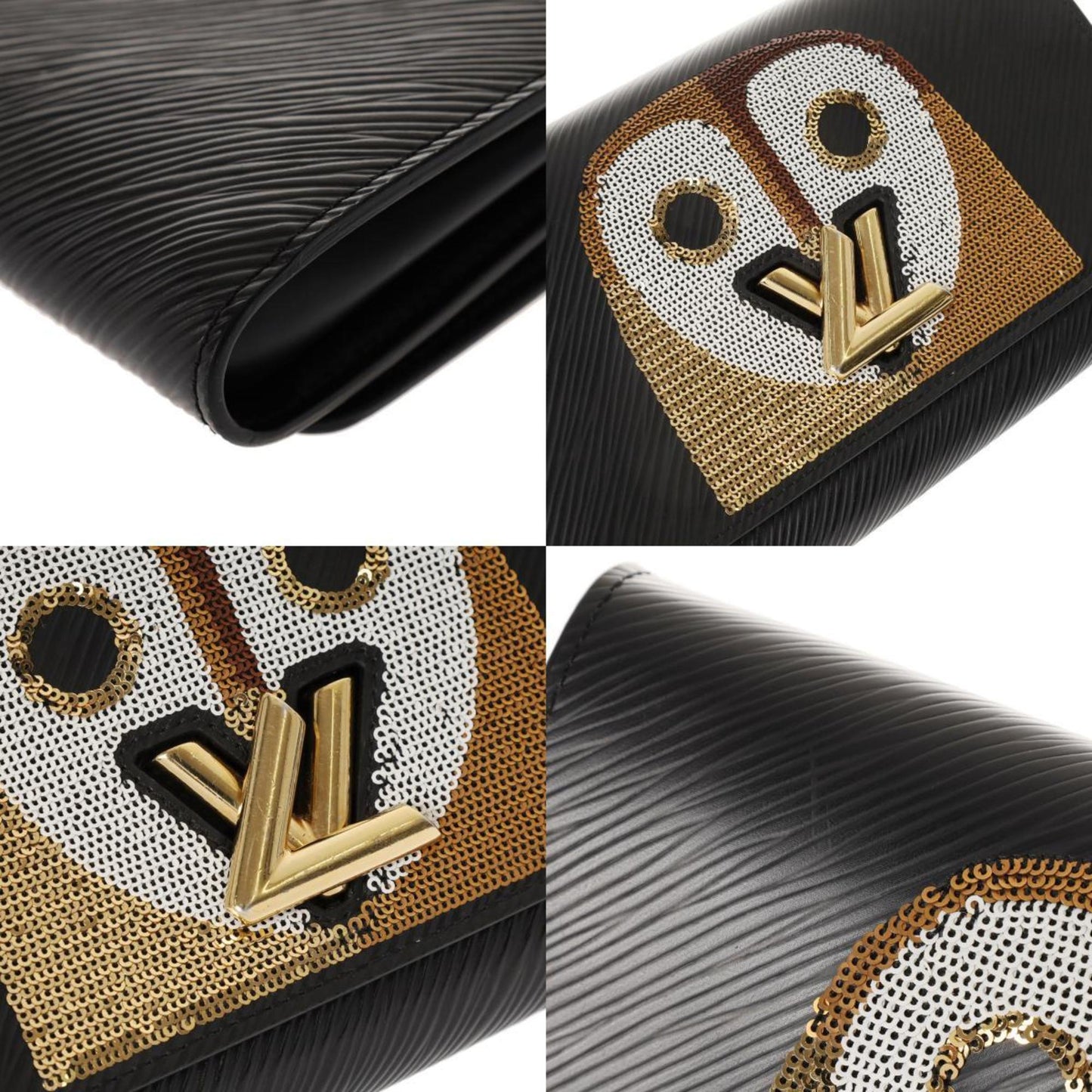 Louis Vuitton Black Leather Shoulder Bag