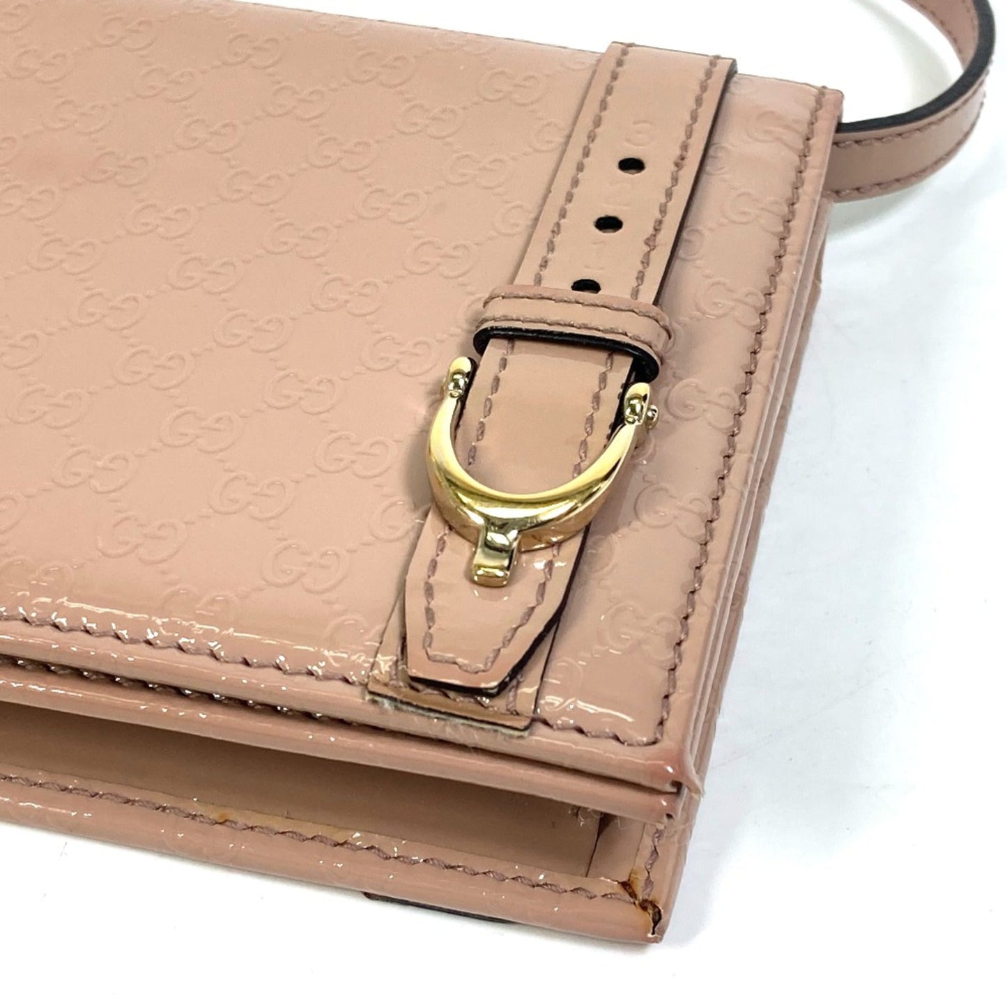 Gucci Beige Patent Leather Shoulder Bag