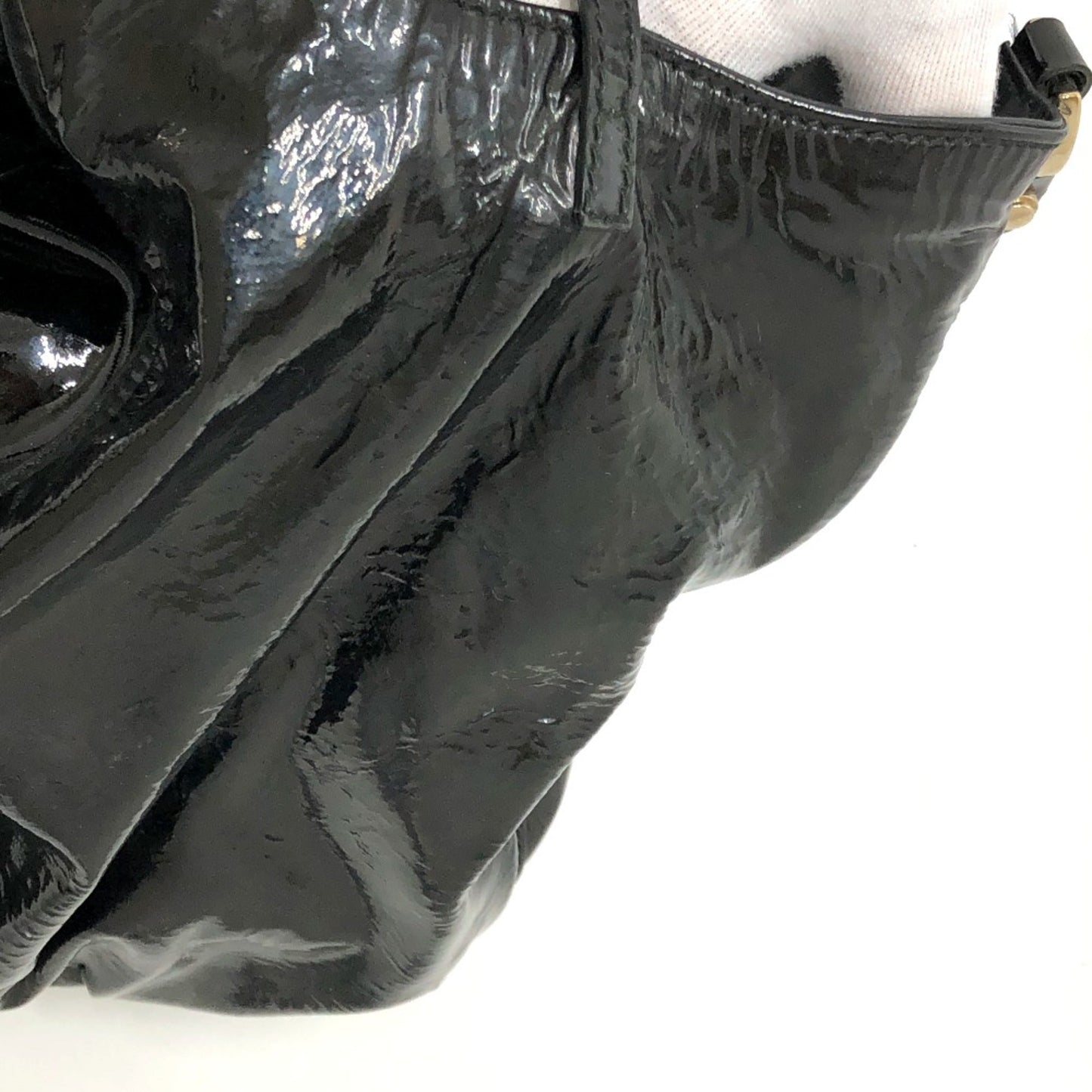 Gucci Black Patent Leather Tote Bag