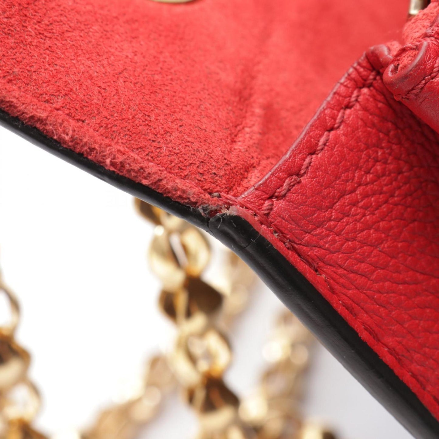 Louis Vuitton Brown Cerise Red Color Coated Canvas Leather Shoulder Bag