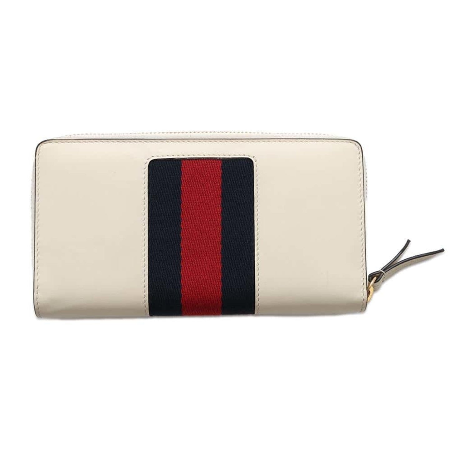 Gucci White Leather Long Wallet (Bi-Fold)