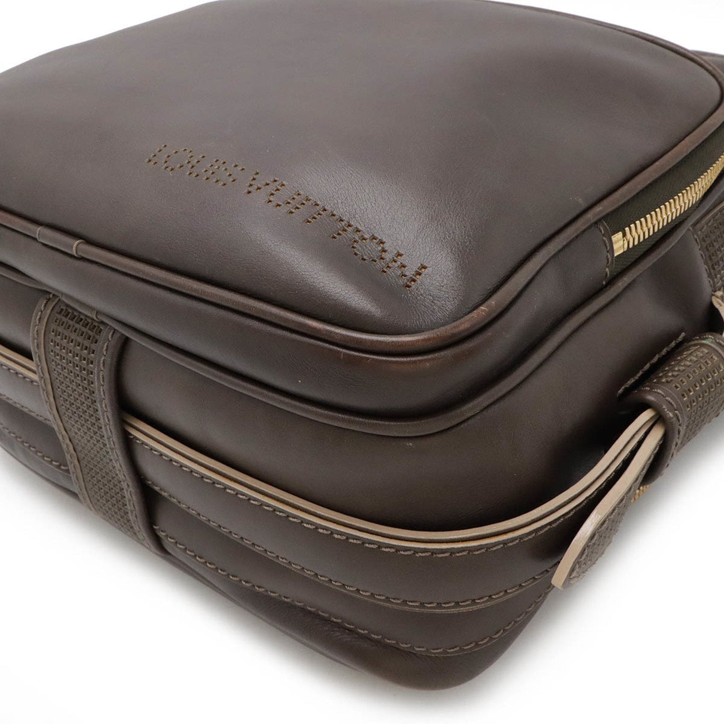 Louis Vuitton Brown Leather Shoulder Bag