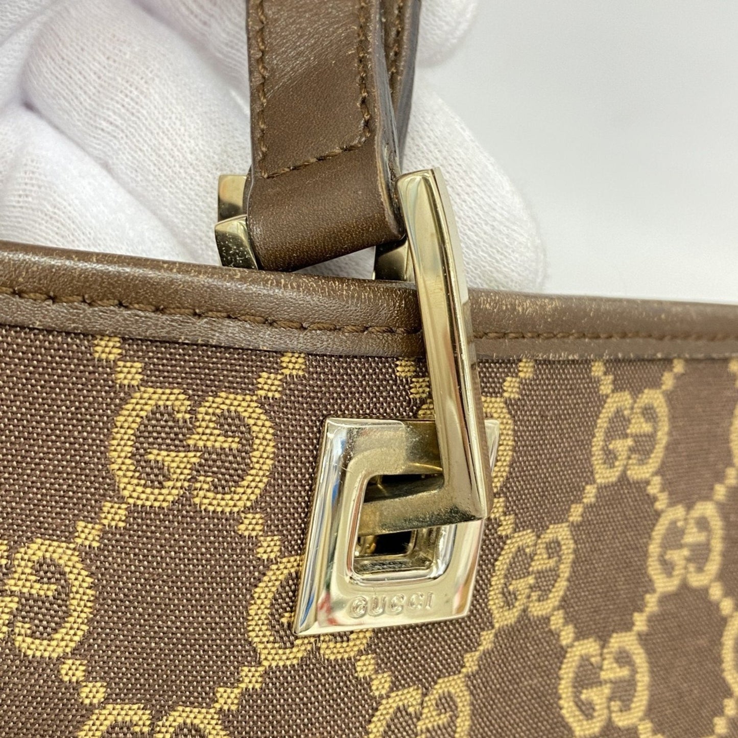 Gucci Brown Canvas Tote Bag