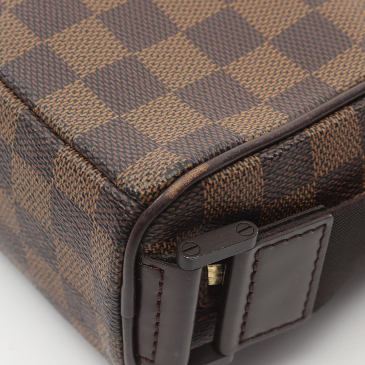 Louis Vuitton Damier Brown Coated Canvas Leather Shoulder Bag