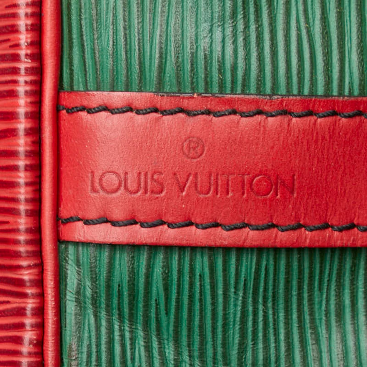Louis Vuitton Green Red Color Leather Shoulder Bag