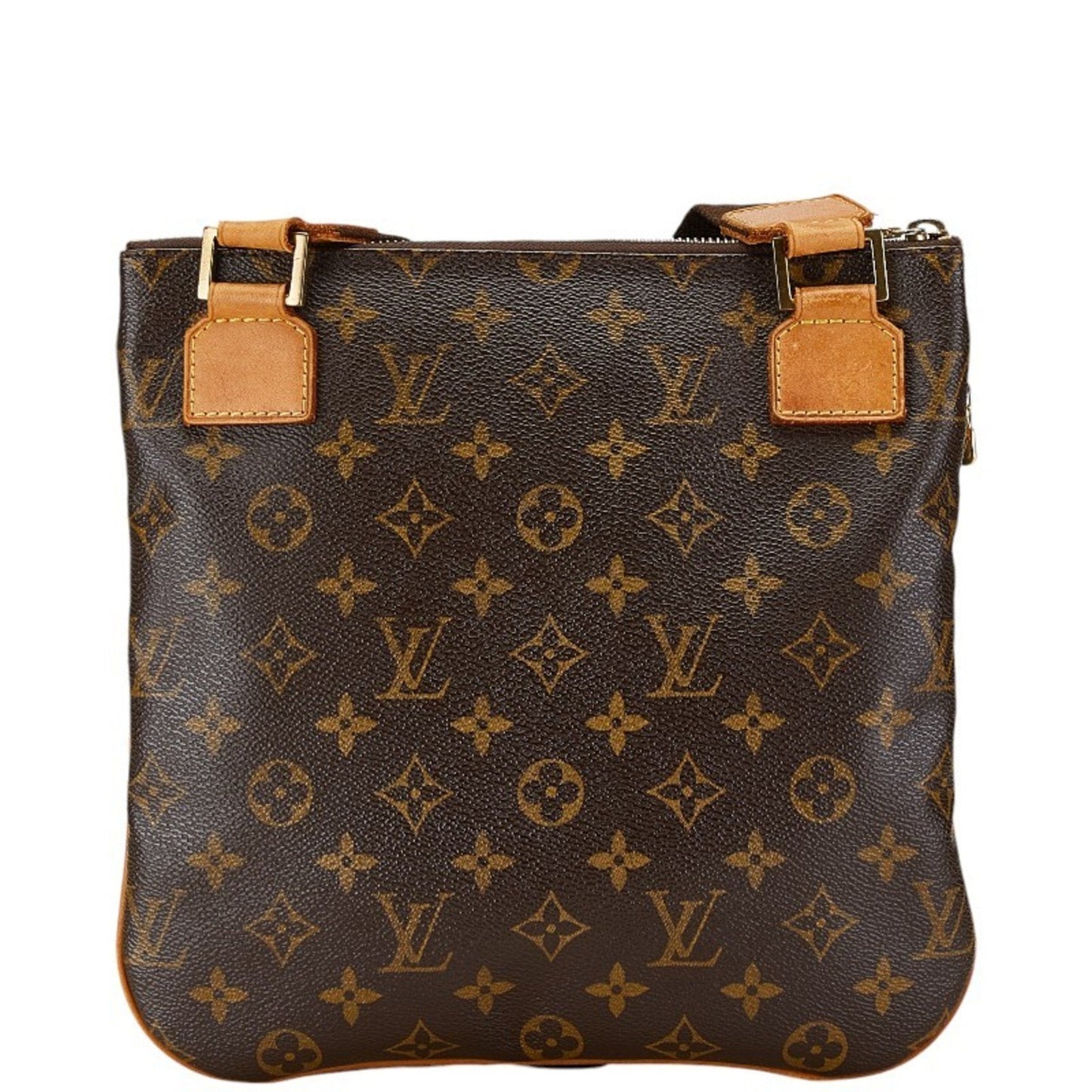 Louis Vuitton Brown Pvc Leather Pochette Shoulder Bag