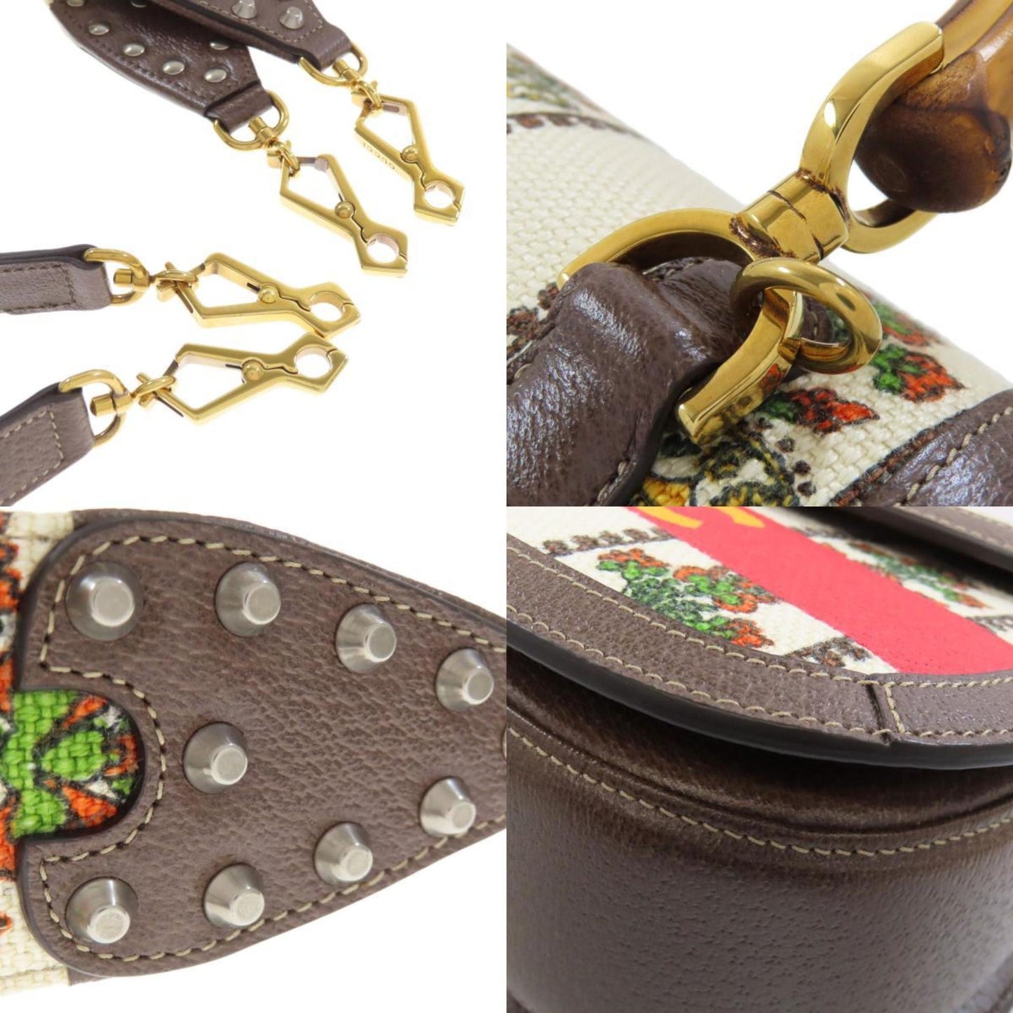 Gucci Brown Canvas Handbag