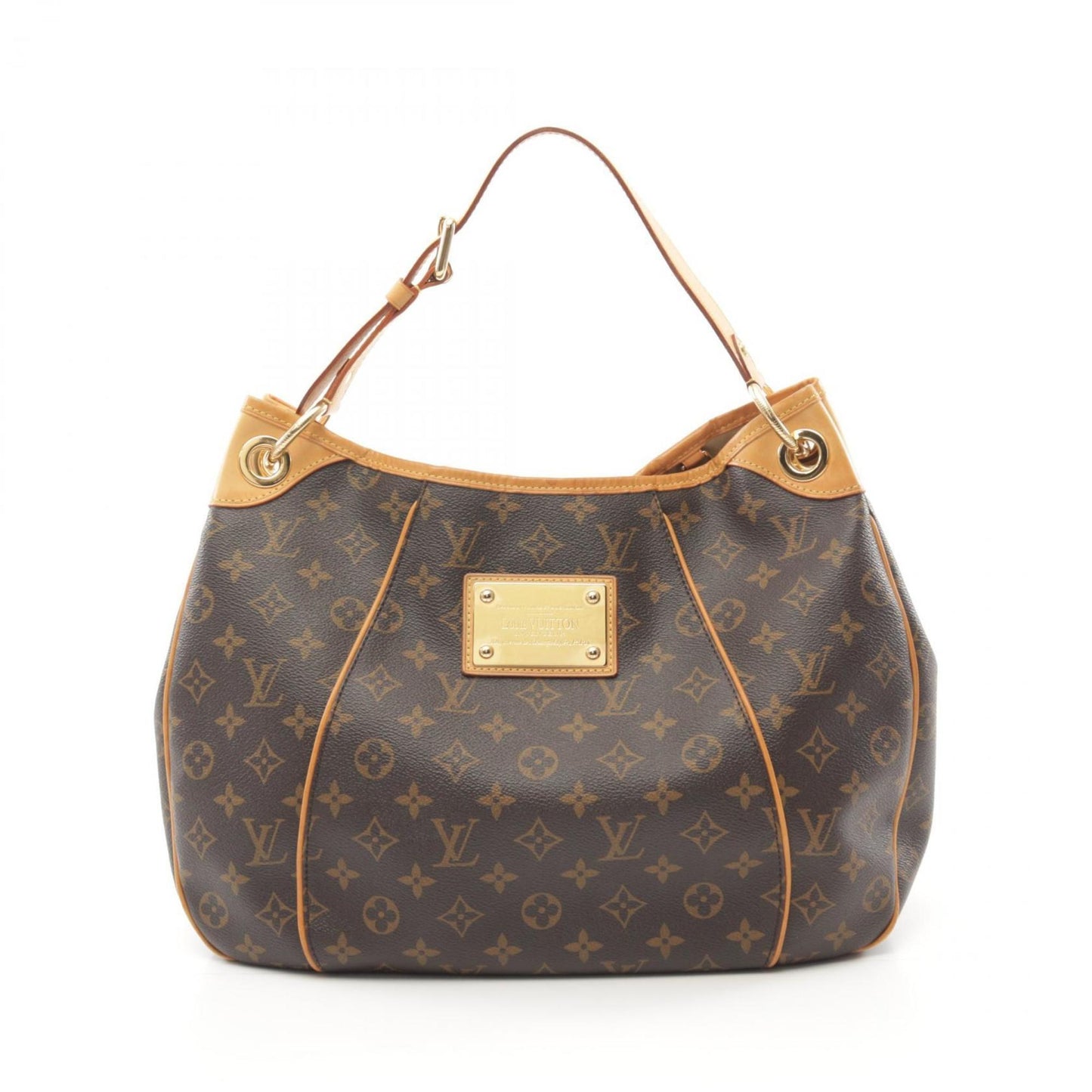 Louis Vuitton Brown Coated Canvas Leather Shoulder Bag ()