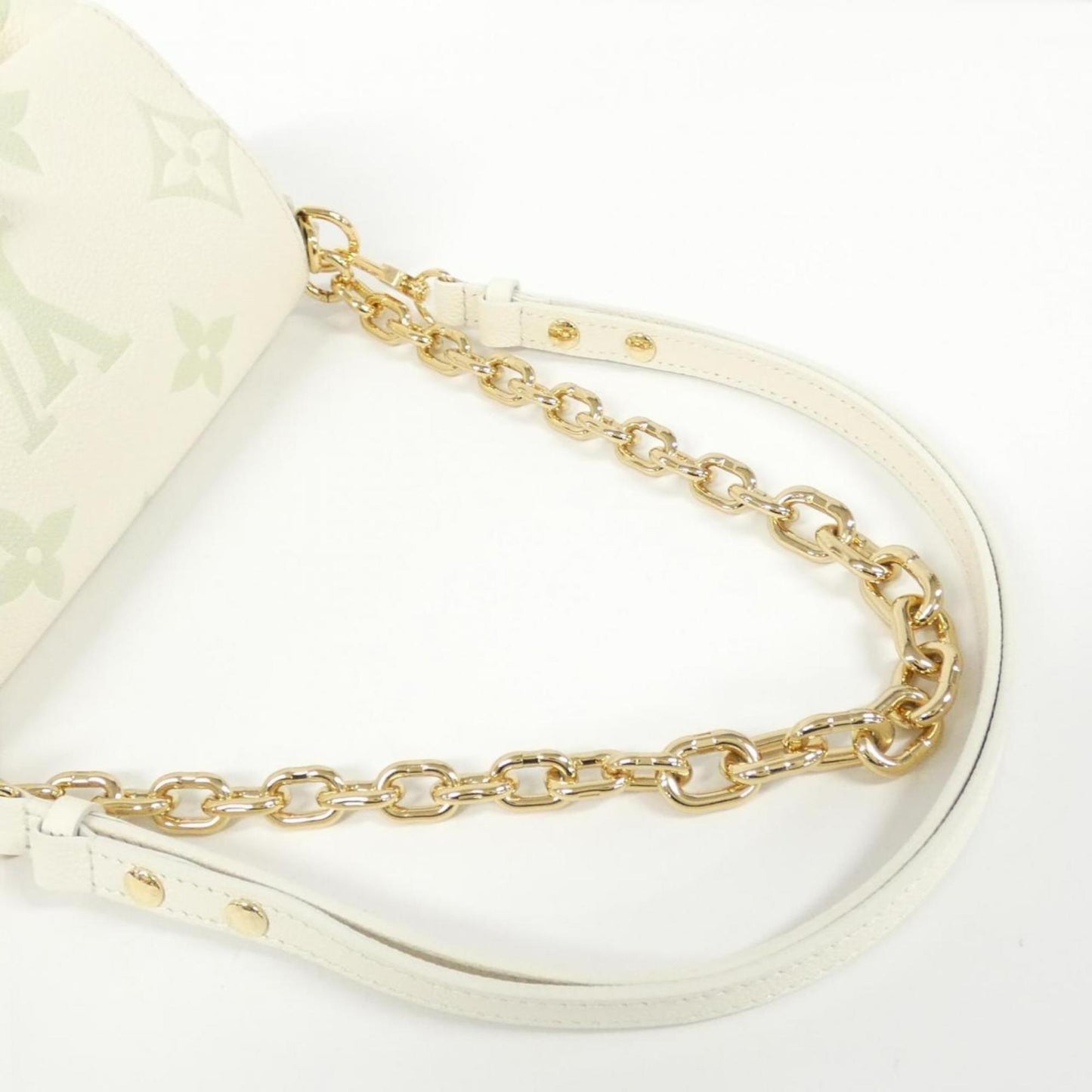 Louis Vuitton Bicolor Ivory Leather Shoulder Bag