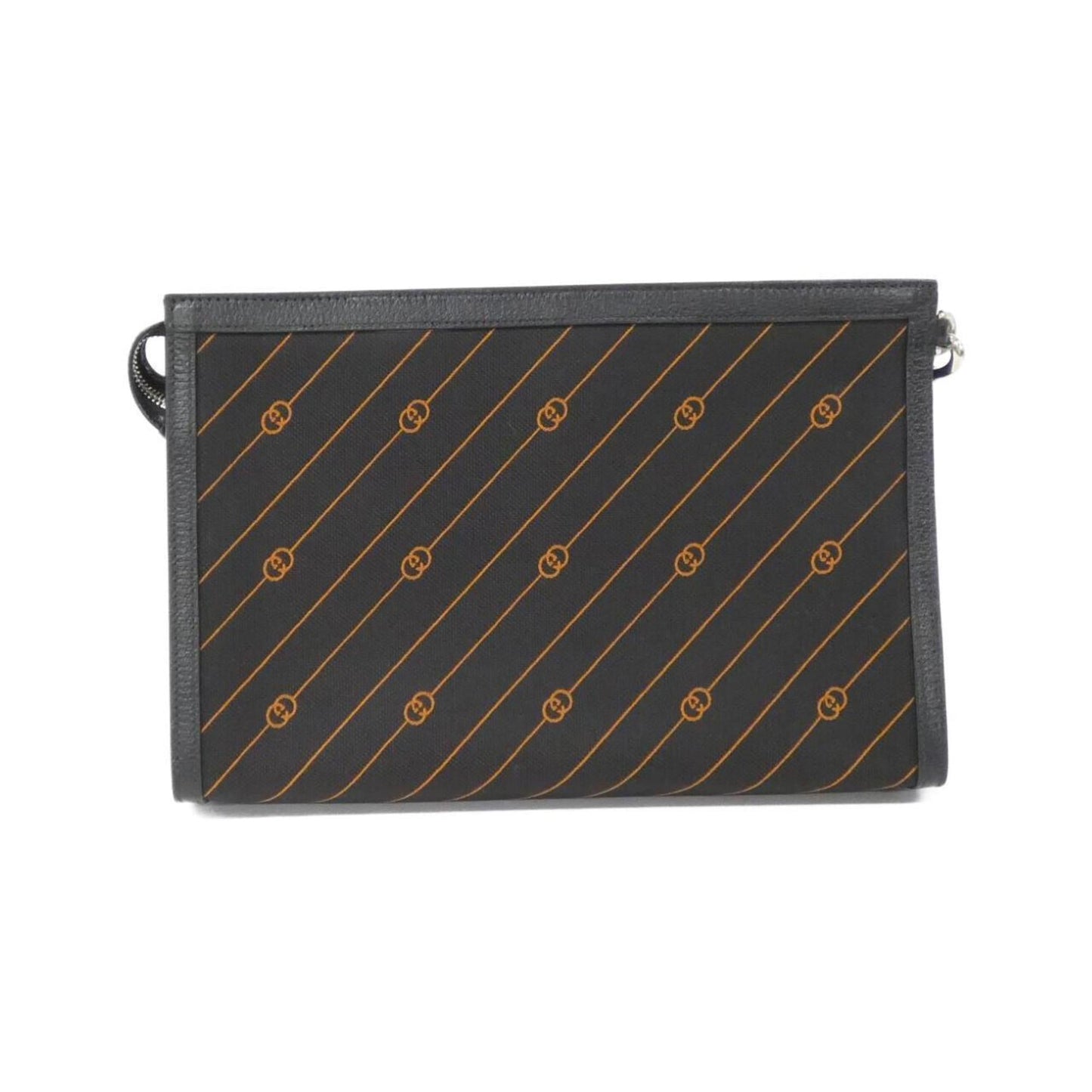 Gucci Black Orange Canvas Handbag