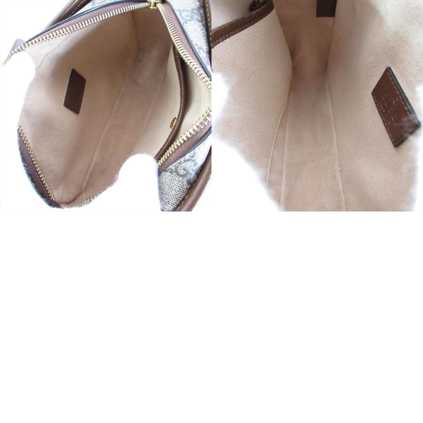 Gucci Beige Brown Pvc Leather Shoulder Bag