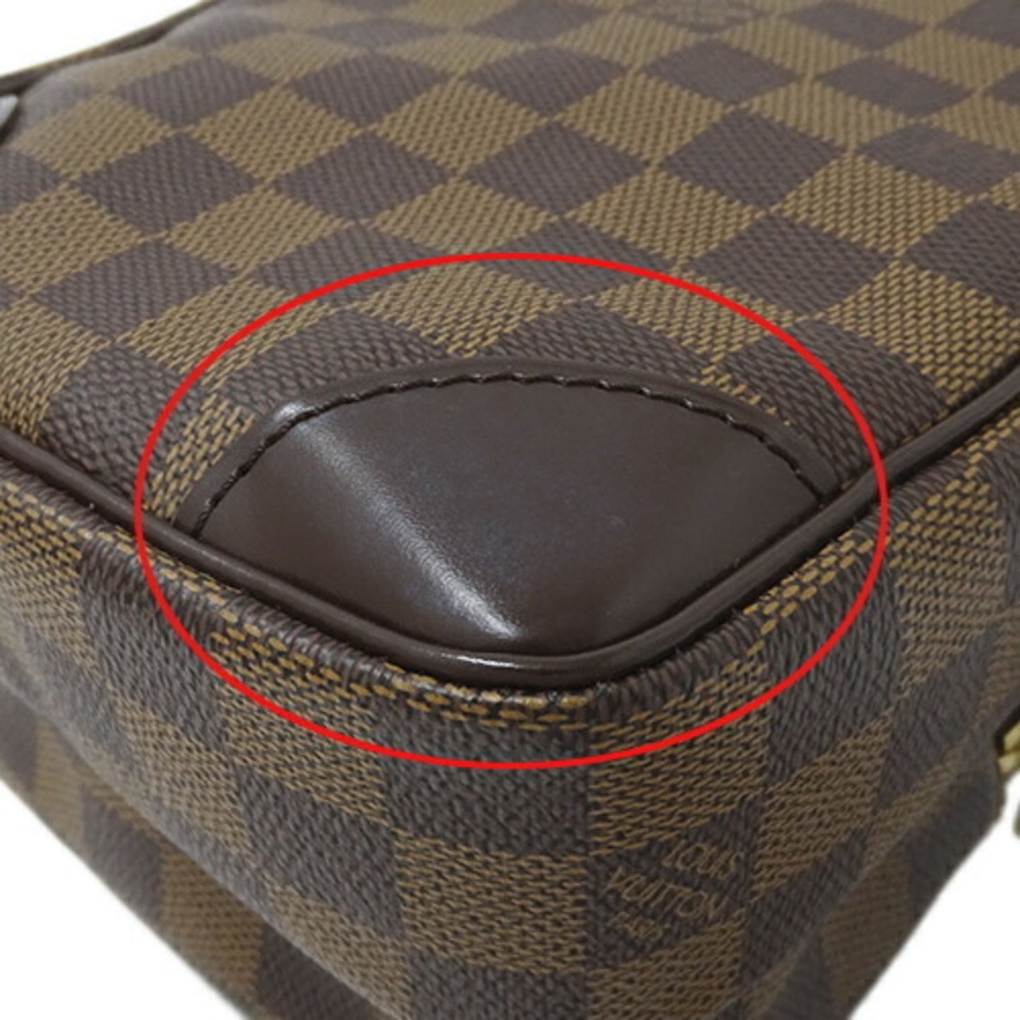 Louis Vuitton Damier Canvas Ebene Damier Canvas Shoulder Bag