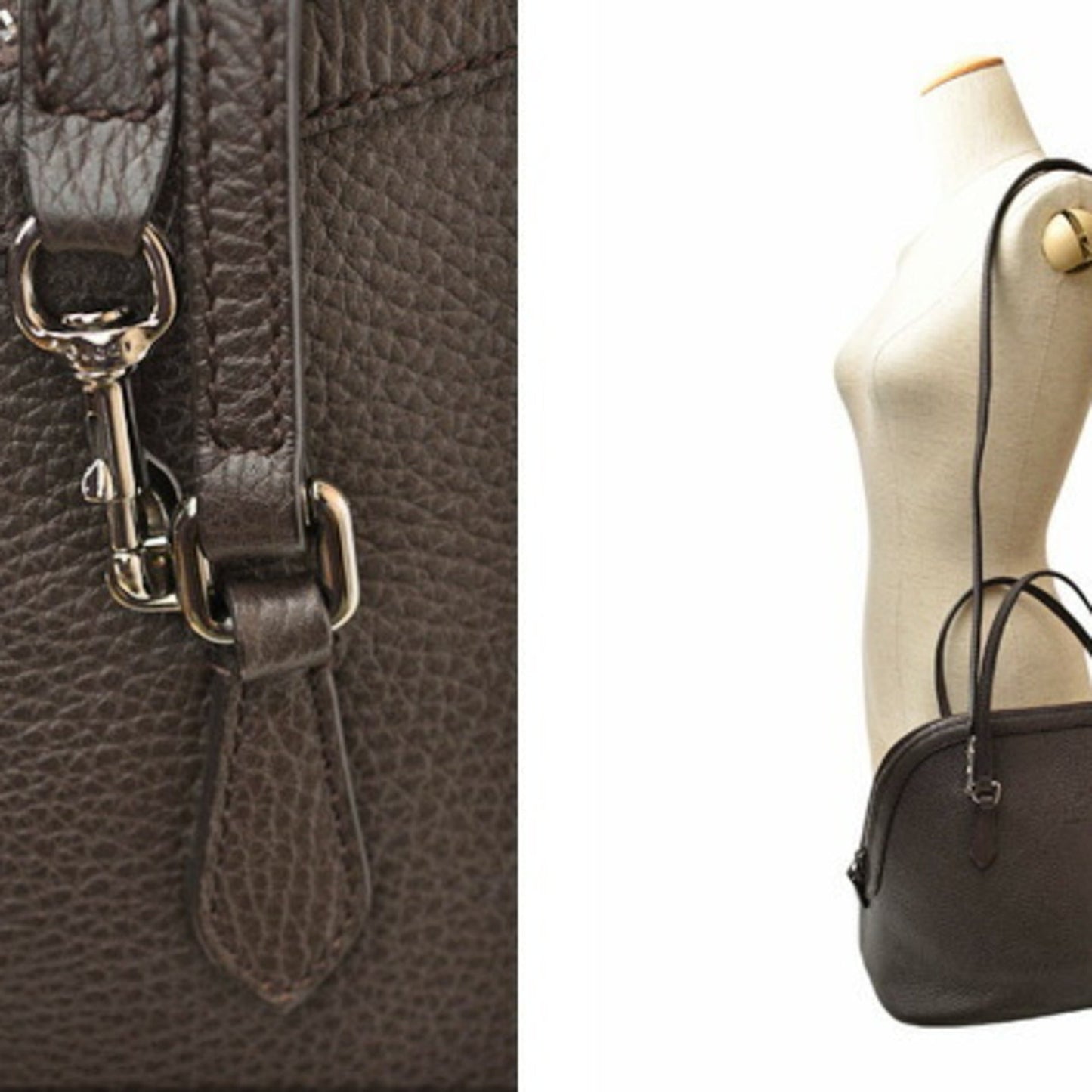 Gucci Dark Brown Leather Handbag Shoulder Bag