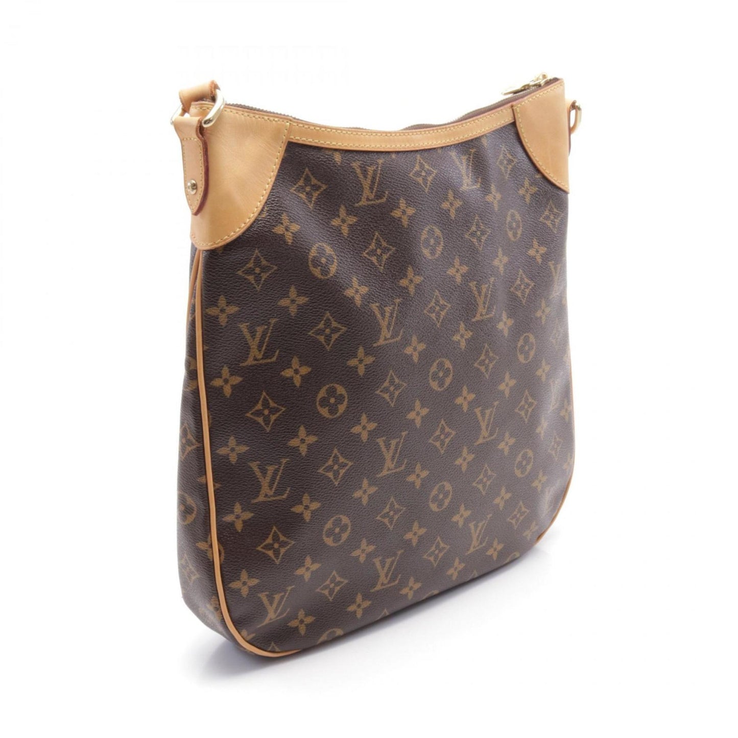 Louis Vuitton Brown Coated Canvas Leather Shoulder Bag