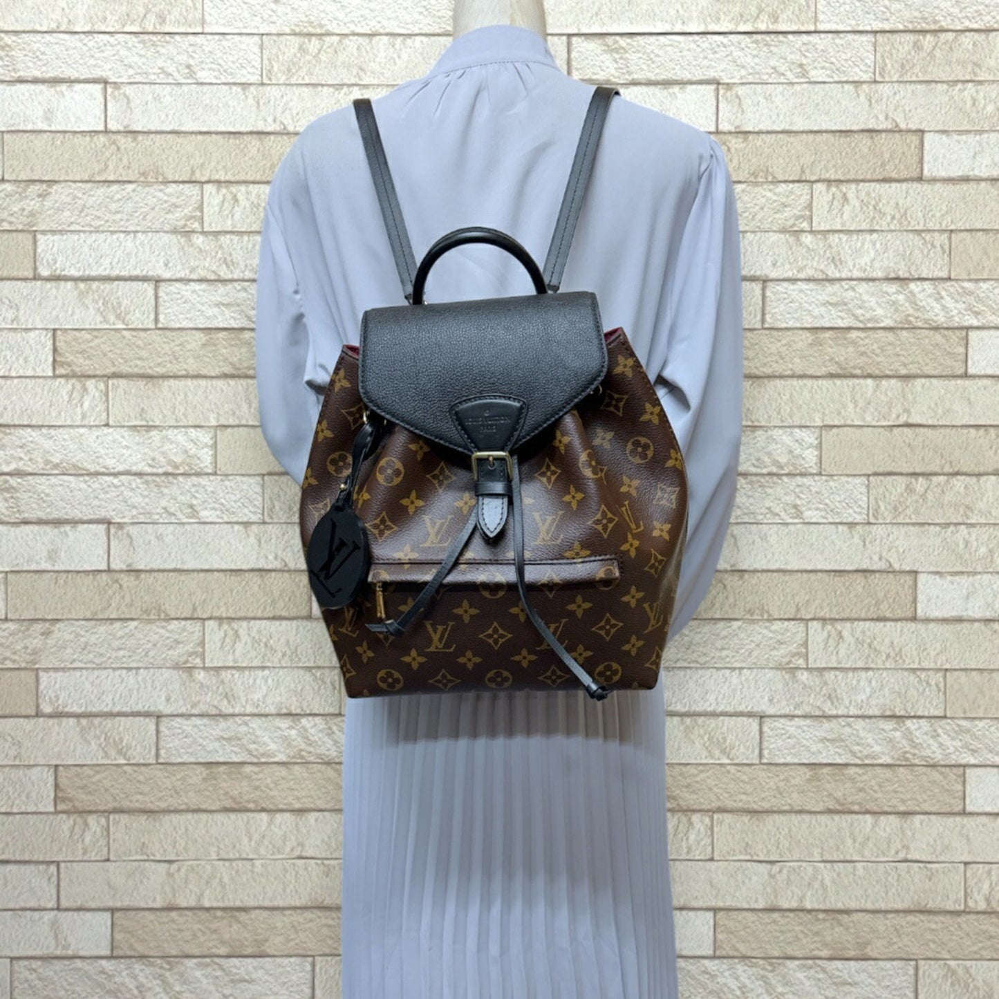 Louis Vuitton Black Brown Monogram Backpack