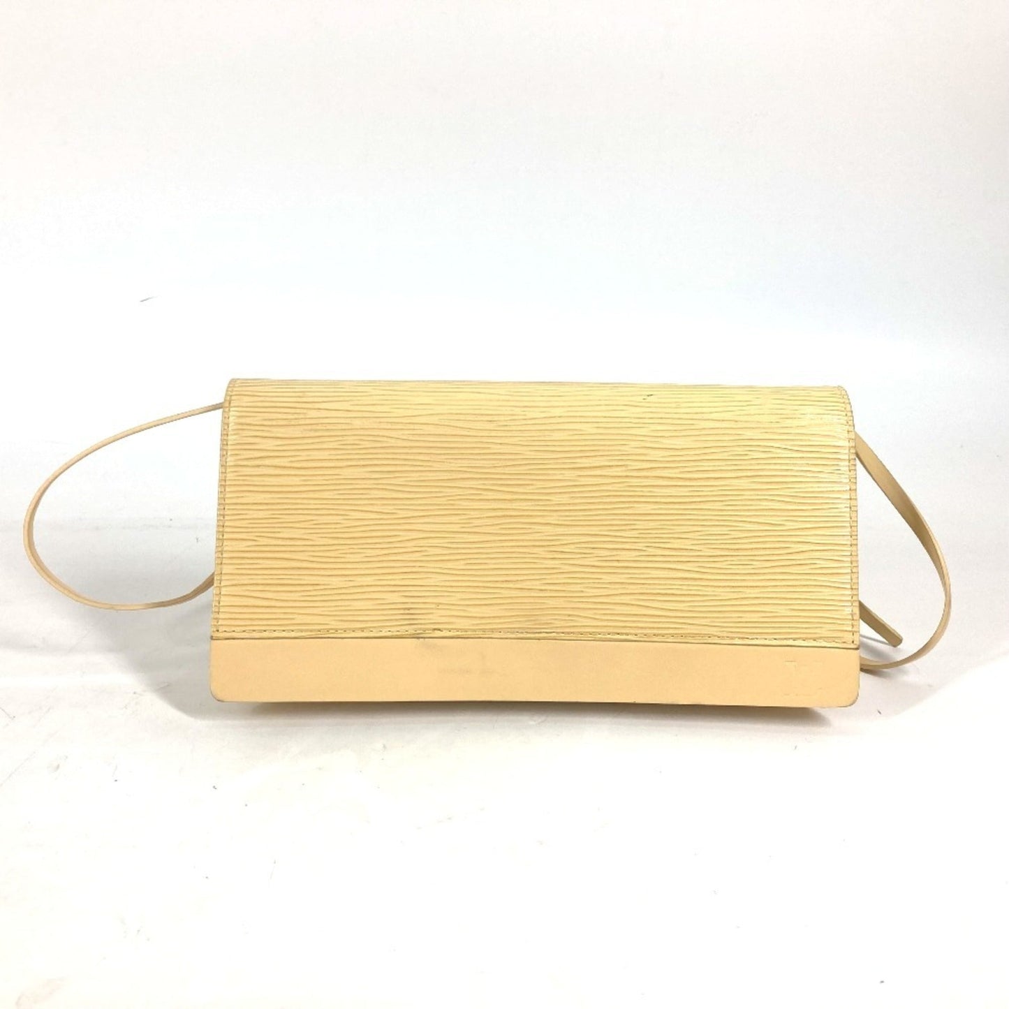 Louis Vuitton Vanilla Yellow Epi Leather Clutch Bag Pouch Shoulder Bag ()