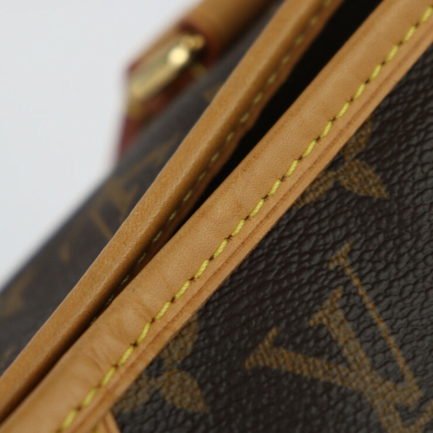 Louis Vuitton Brown Pvc Leather Handbag Shoulder Bag Tote Bag