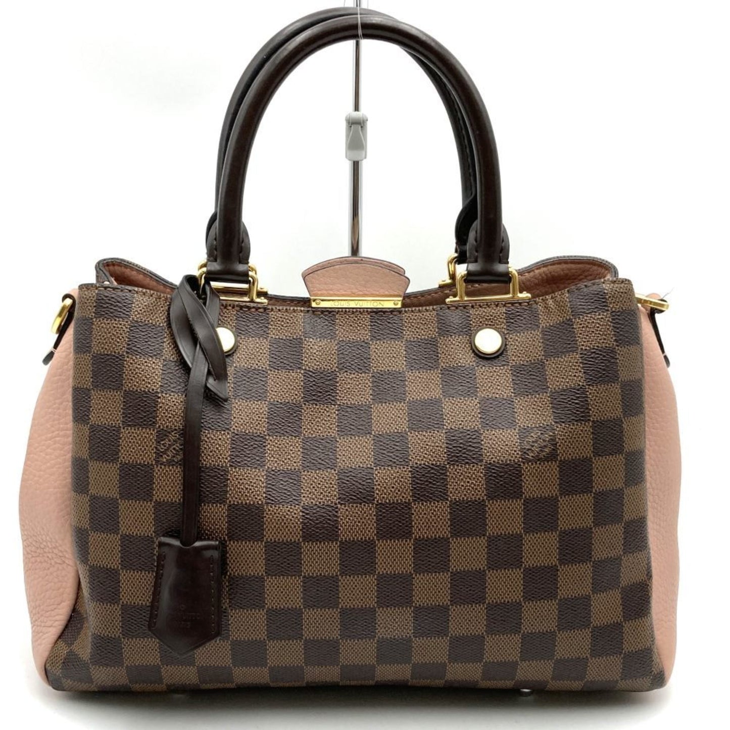 Louis Vuitton Brown Damier Canvas Leather Handbag Shoulder Bag