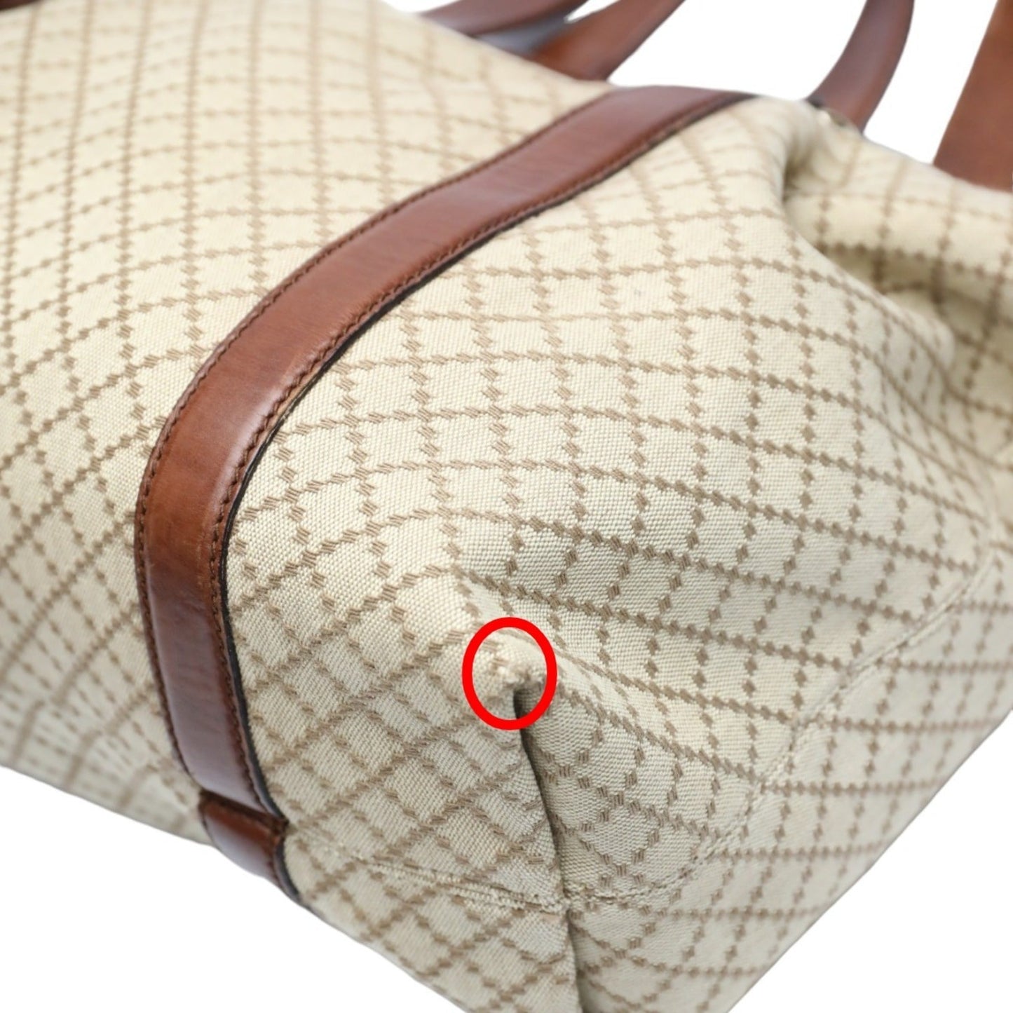 Gucci Brown Canvas Shoulder Bag Tote Bag