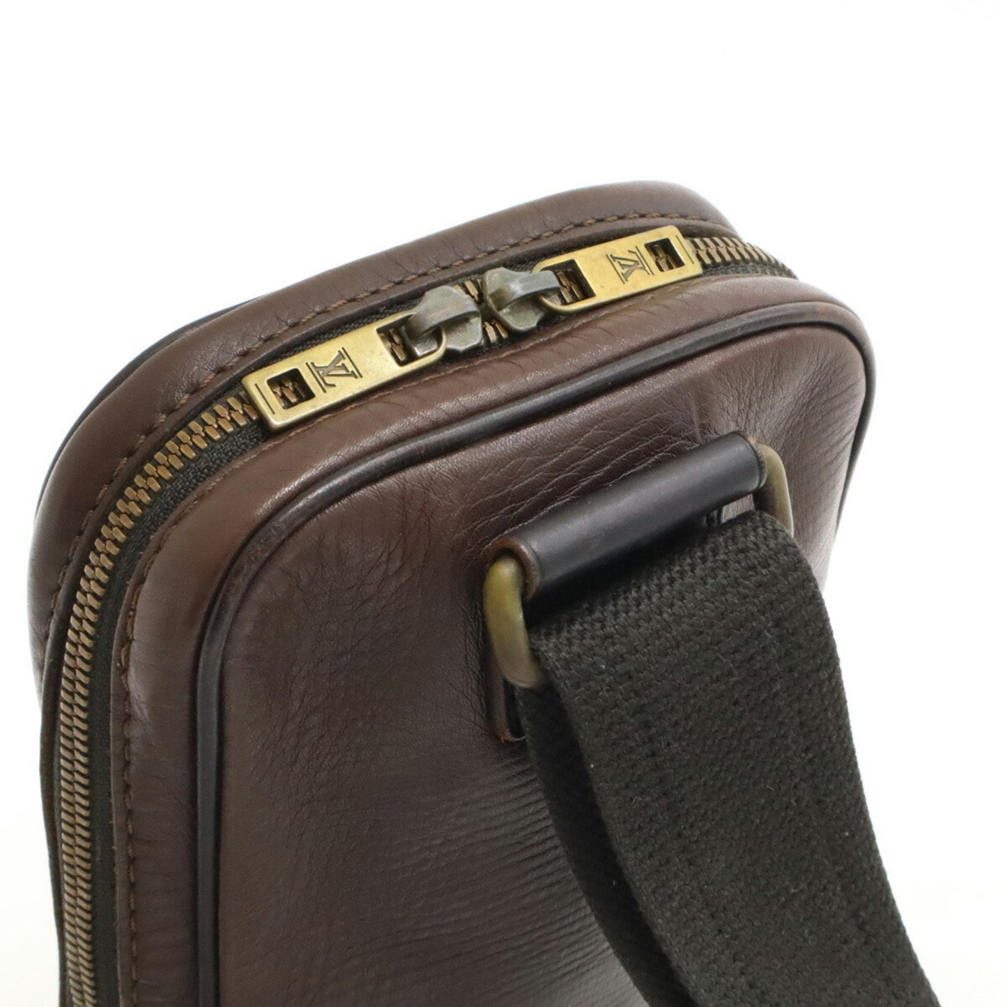 Louis Vuitton Coffee Leather Shoulder Bag Sling Bag