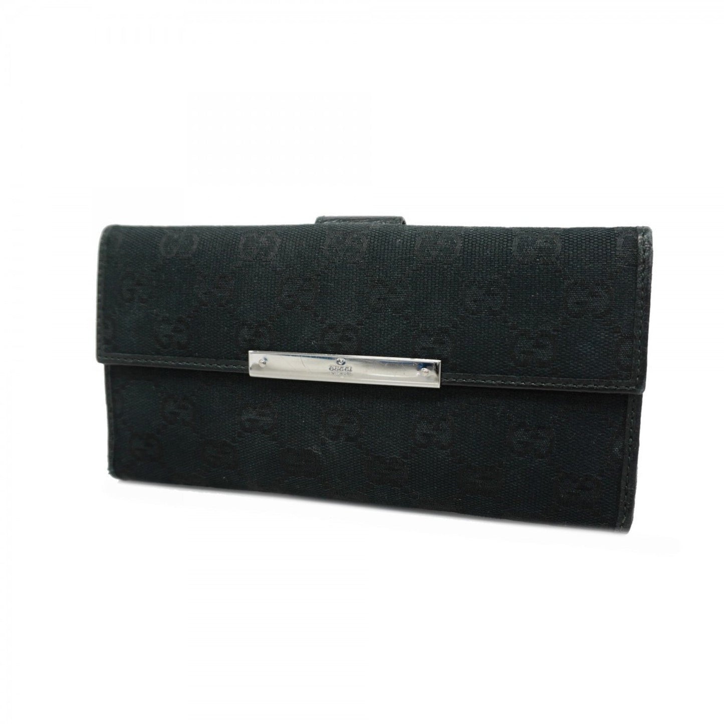 Gucci Black Canvas Long Wallet (Bi-Fold) ()