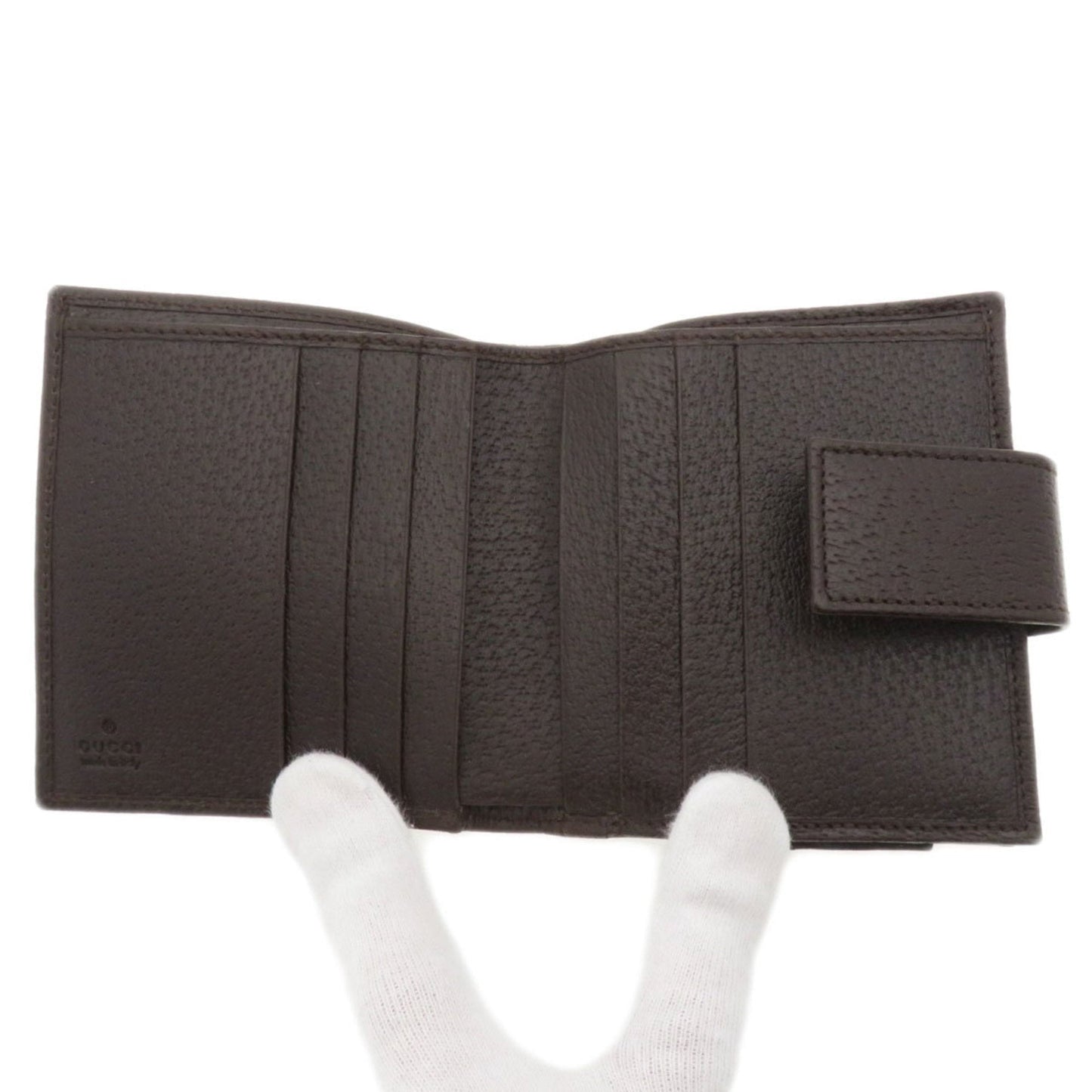 Gucci Brown Canvas Leather Wallet (Bi-Fold)