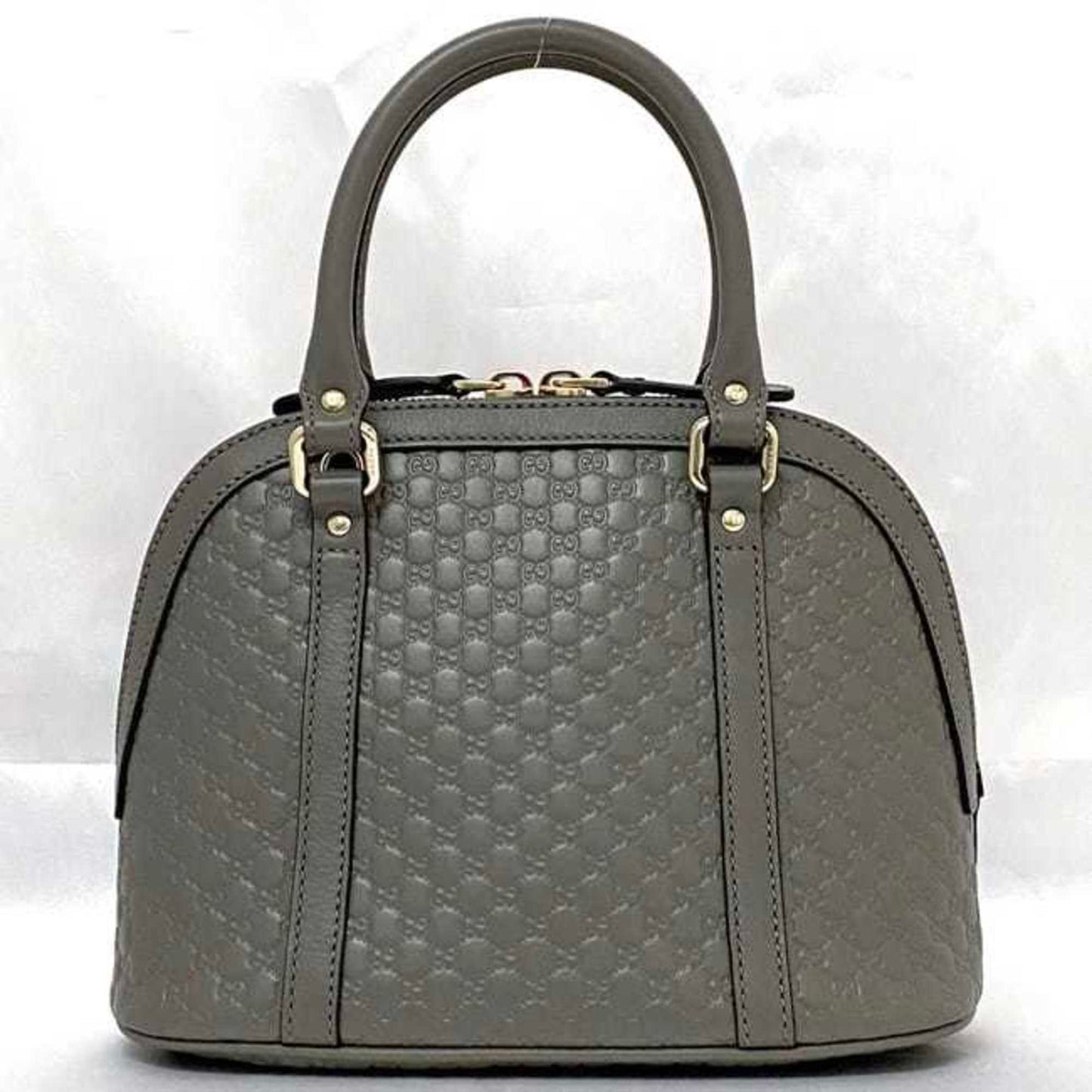 Gucci Gray Leather Handbag Shoulder Bag