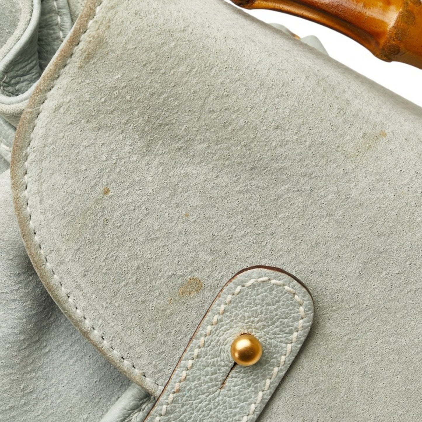 Gucci Light Blue Leather Suede Backpack