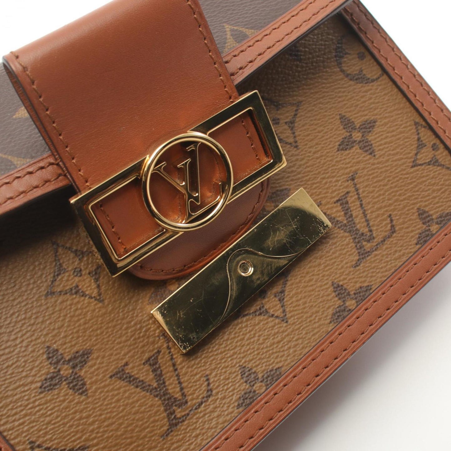 Louis Vuitton Beige Brown Pvc Leather Shoulder Bag