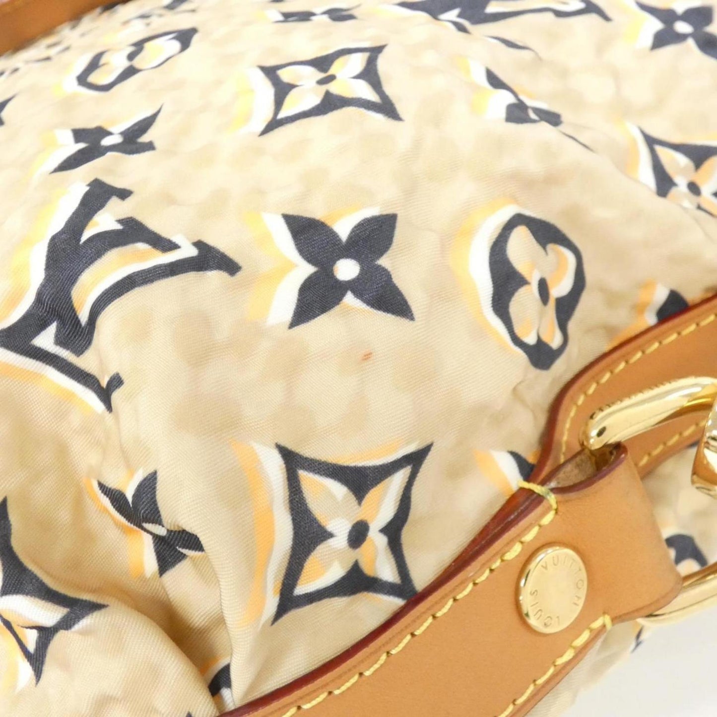 Louis Vuitton Beige Nylon Canvas Shoulder Bag
