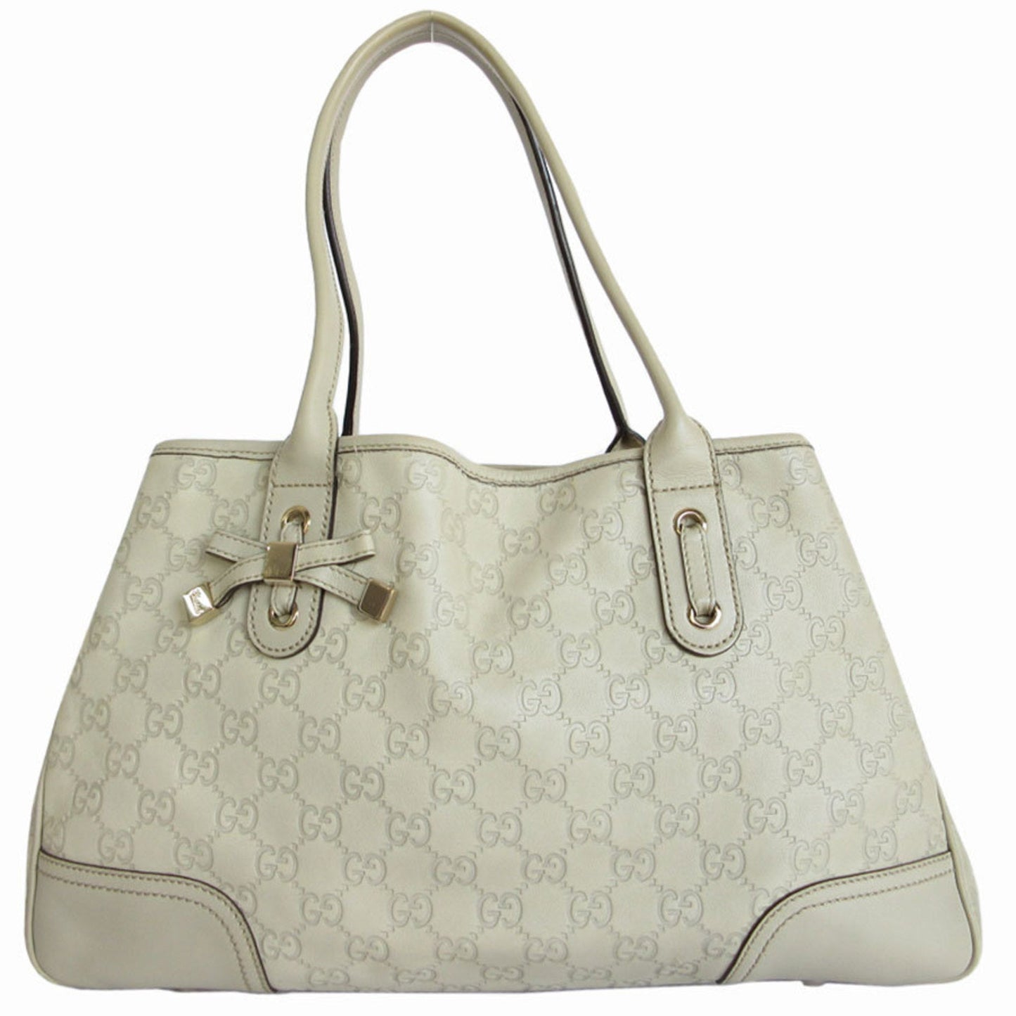 Gucci Beige Leather Handbag Tote Bag ()