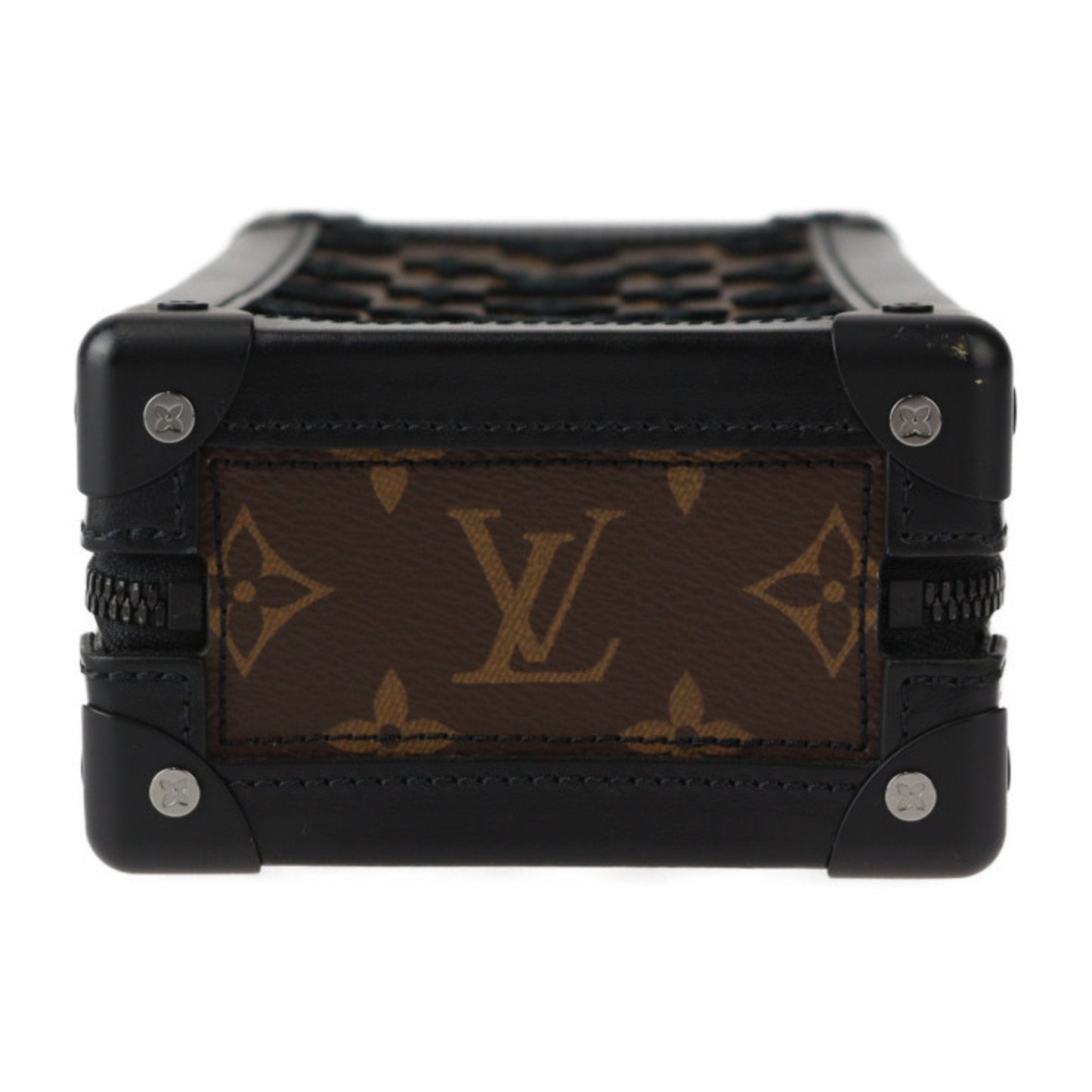 Louis Vuitton Black Brown Monogram Leather Shoulder Bag