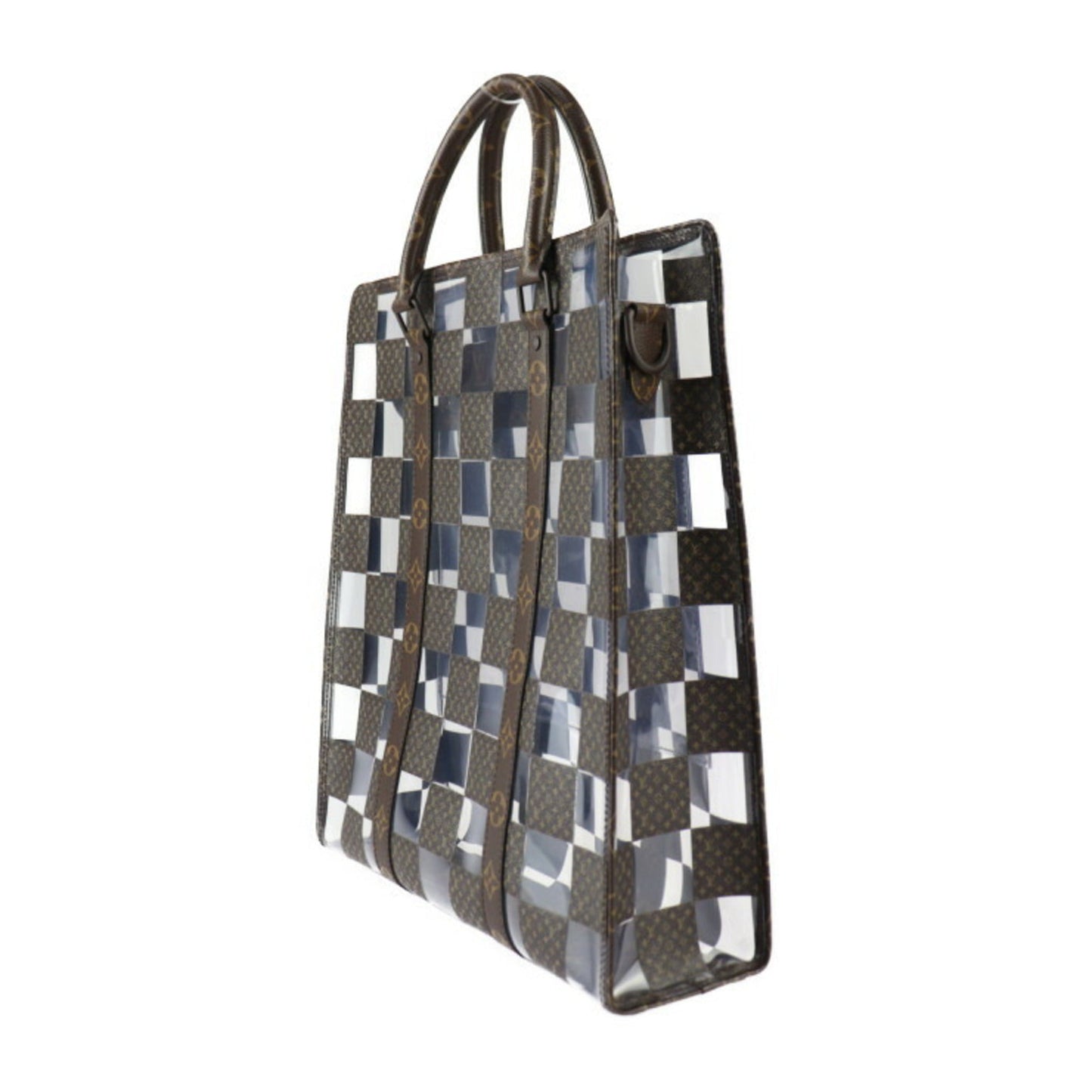 Louis Vuitton Brown Clear Monogram Monogram Shoulder Bag Tote Bag