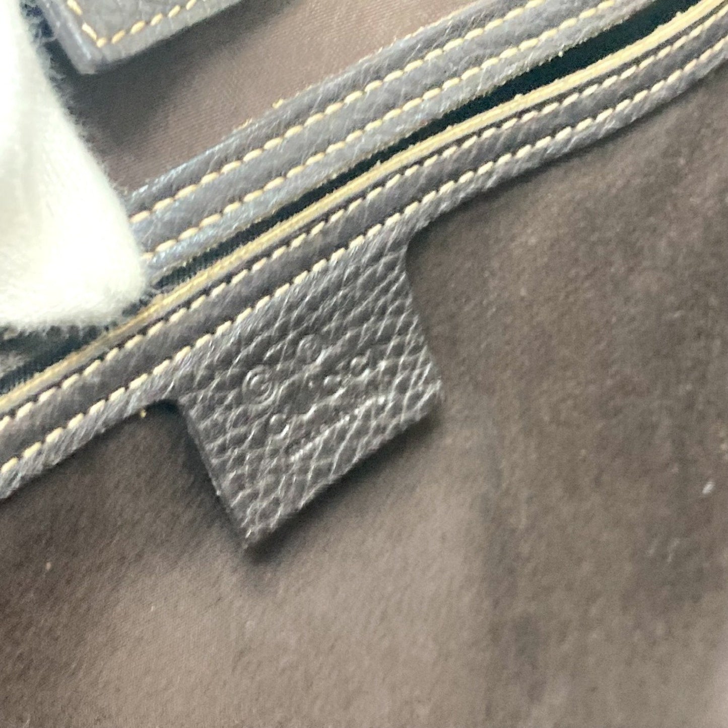 Gucci Gg Crystal Beige Brown Leather Coated Canvas Handbag Tote Bag