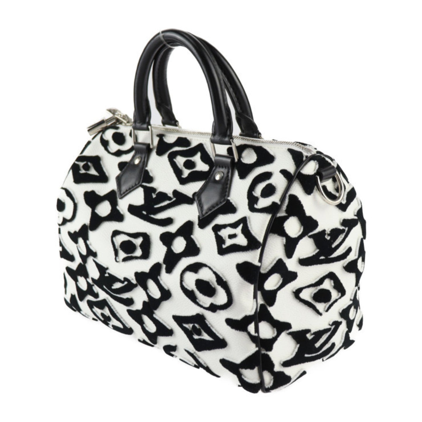 Louis Vuitton Black Monogram White Monogram Handbag Shoulder Bag Tote Bag