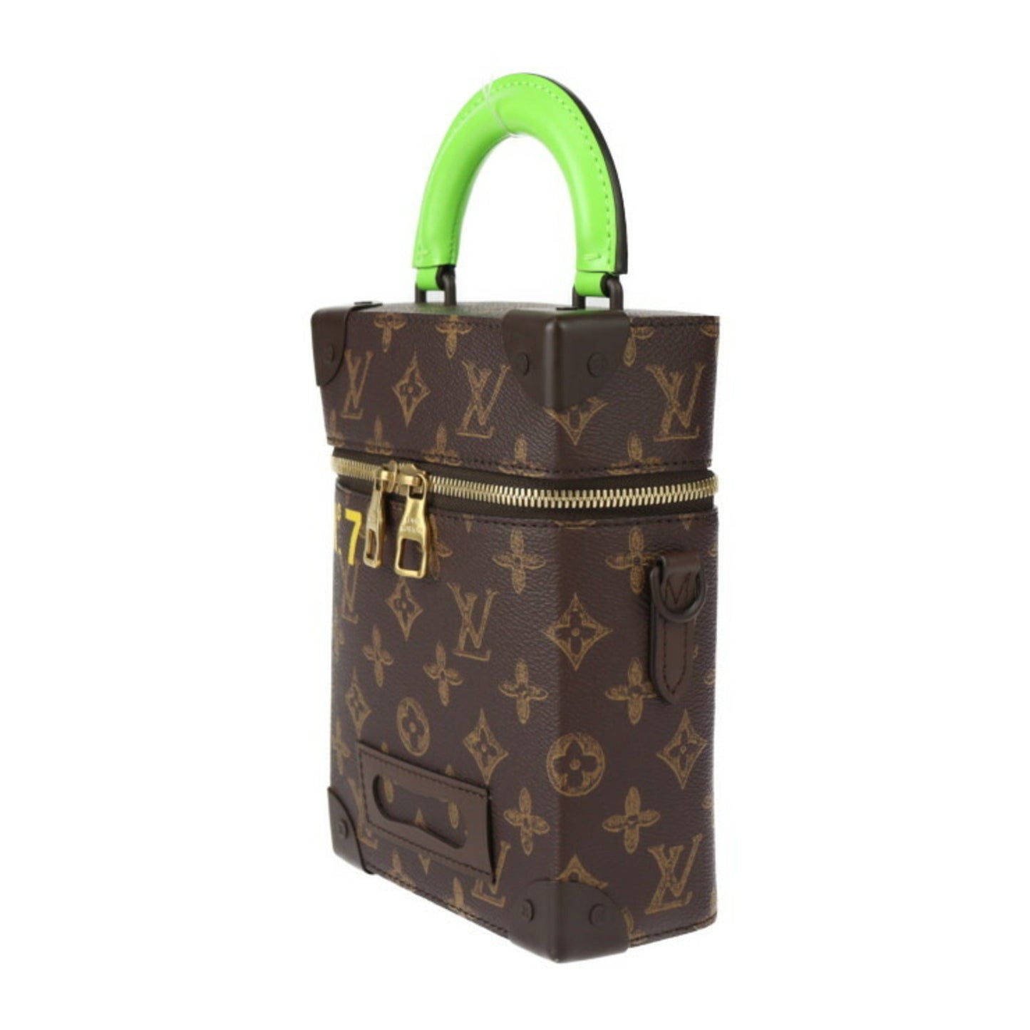Louis Vuitton Brown Green Monogram Monogram Leather Handbag Shoulder Bag Tote Bag