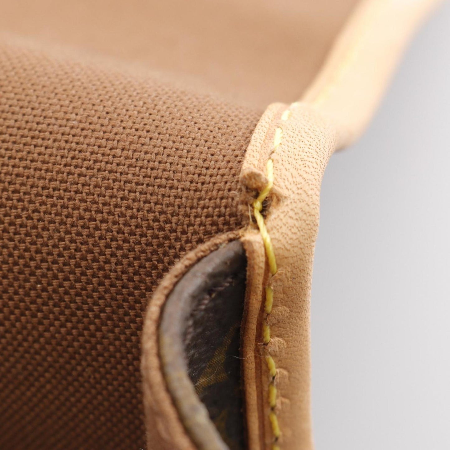 Louis Vuitton Brown Coated Canvas Leather Shoulder Bag